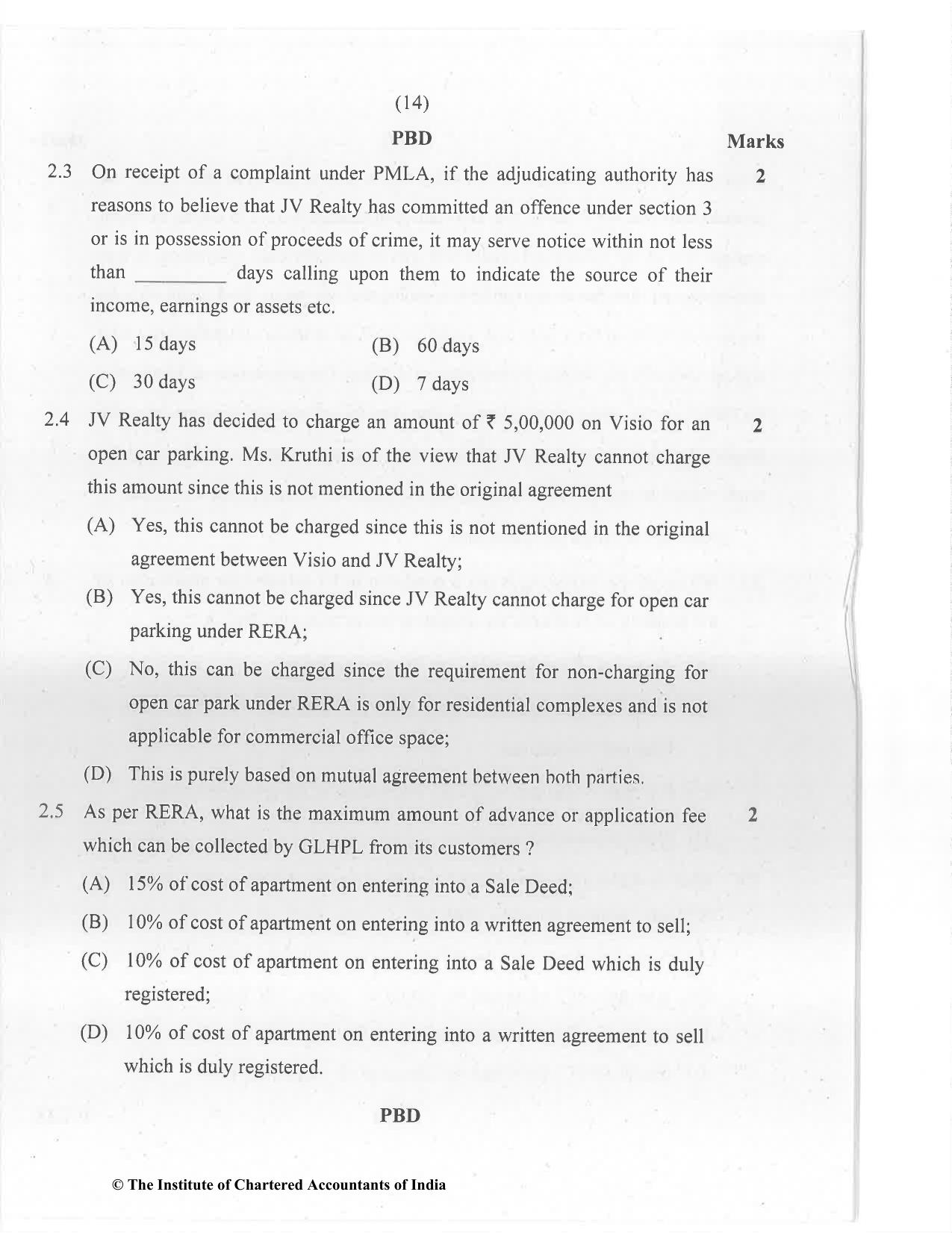 CA Final Jan 2021 Question Paper - Paper 6D – Economic Laws - Page 14