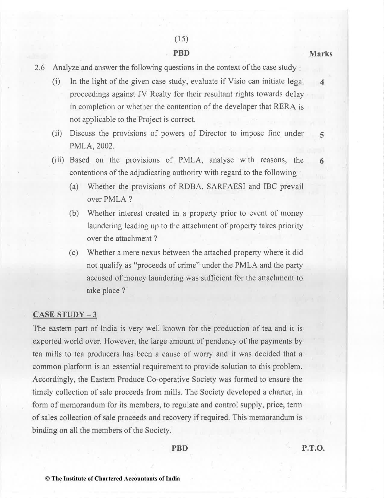 CA Final Jan 2021 Question Paper - Paper 6D – Economic Laws - Page 15