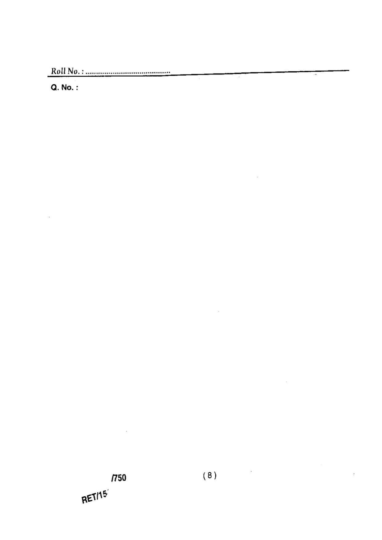 BHU RET SOIL SCIENCE & AGRICULTURAL CHEMISTRY 2015 Question Paper - Page 10