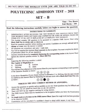 Assam PAT 2018 Question Papers