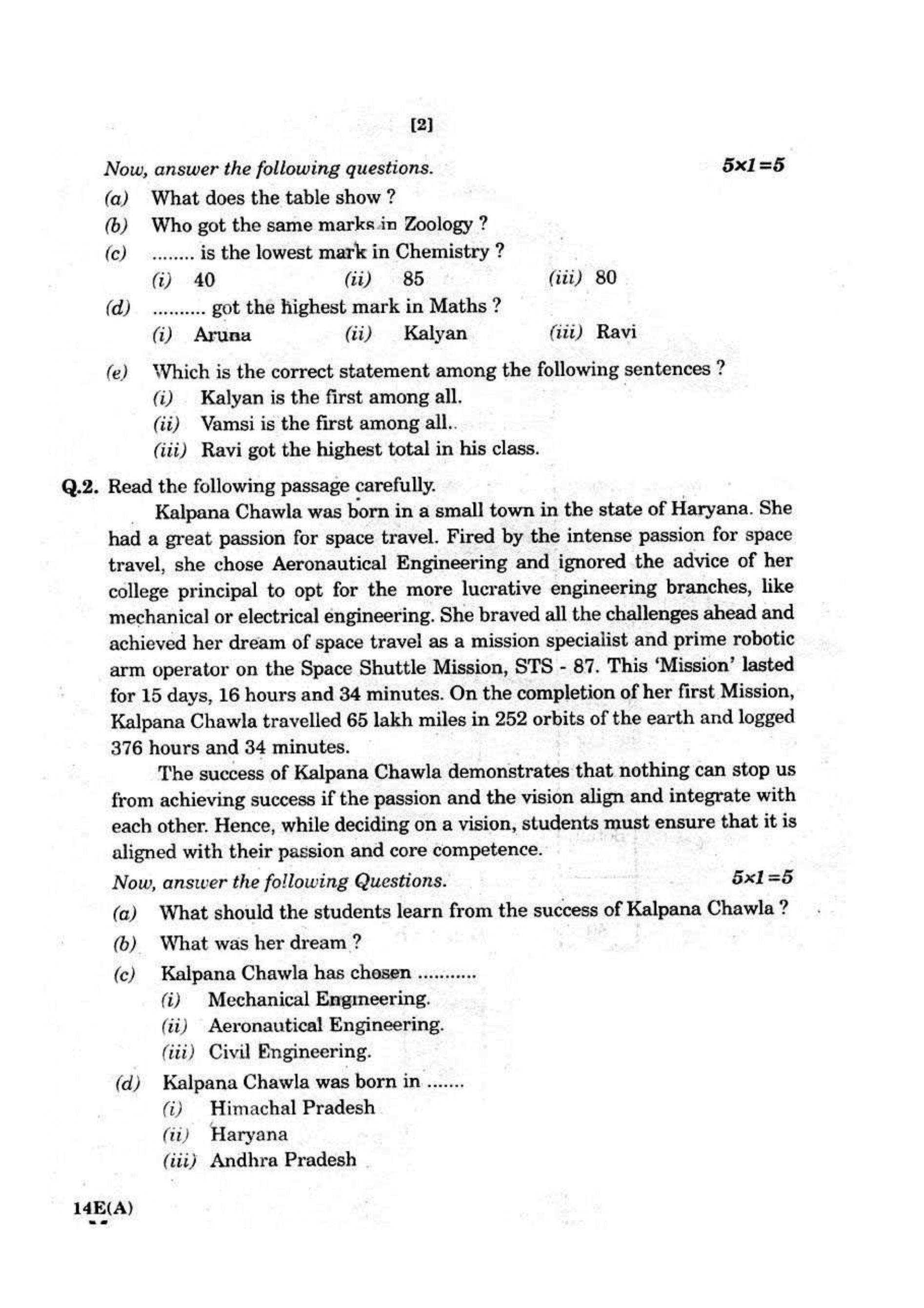 AP Class 10 English (Part II) 2018 Question Paper - Page 2