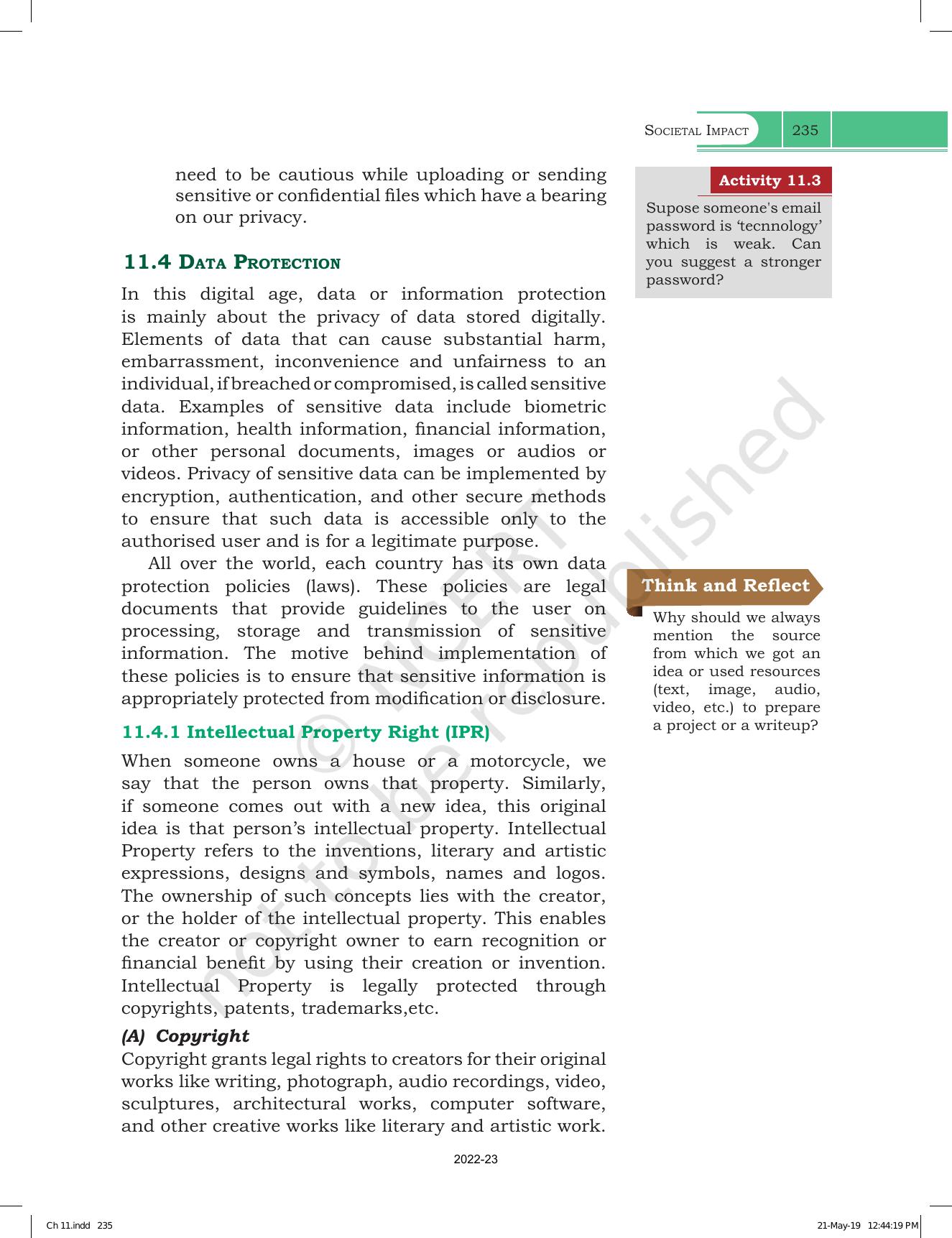 NCERT Book for Class 11 Computer Science Chapter 11 Societal Impact - Page 7