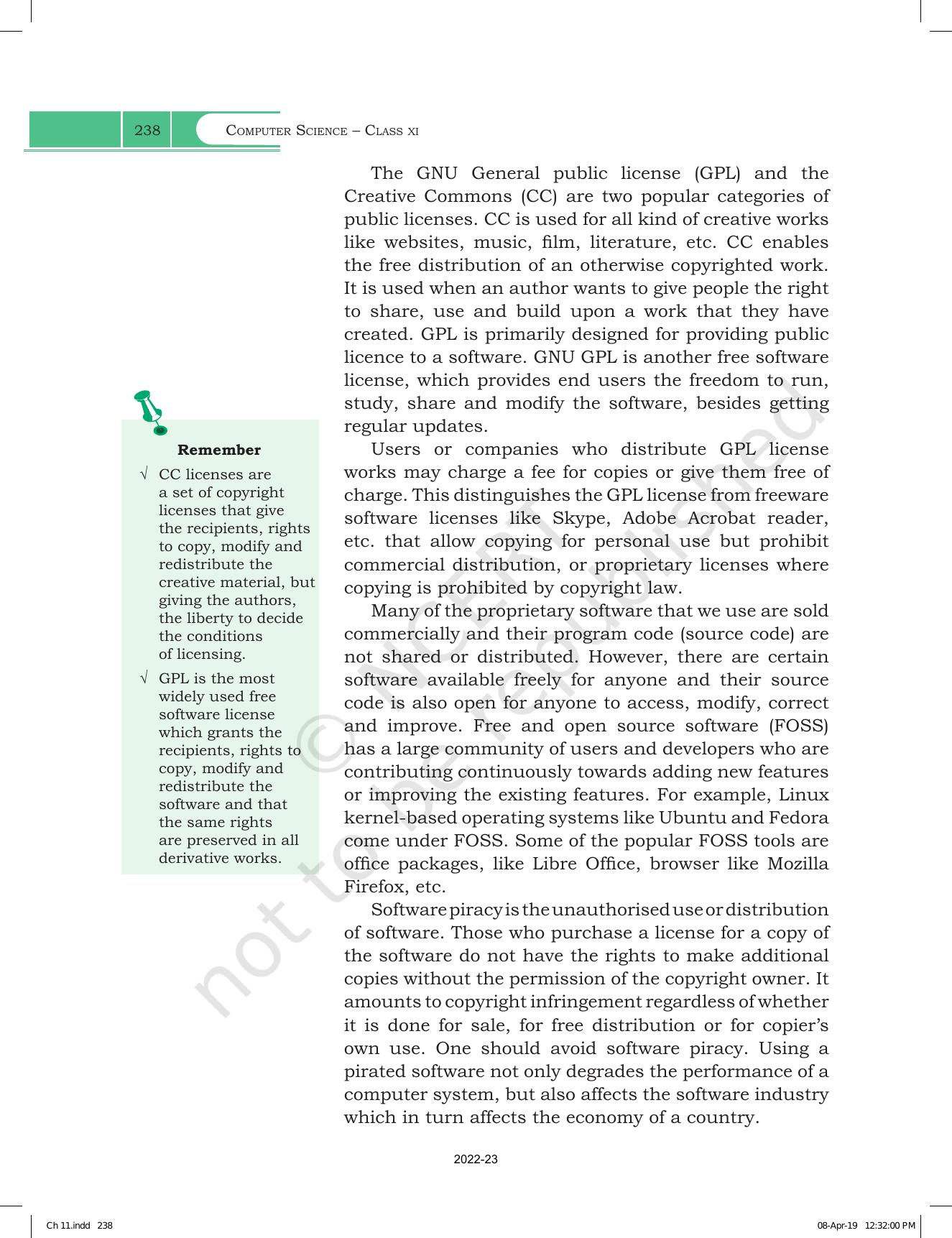 NCERT Book for Class 11 Computer Science Chapter 11 Societal Impact - Page 10