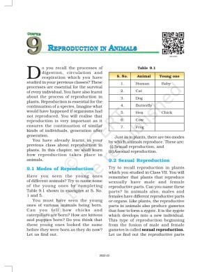 NCERT Book for Class 8 Science Chapter 9 Reproduction in Animals