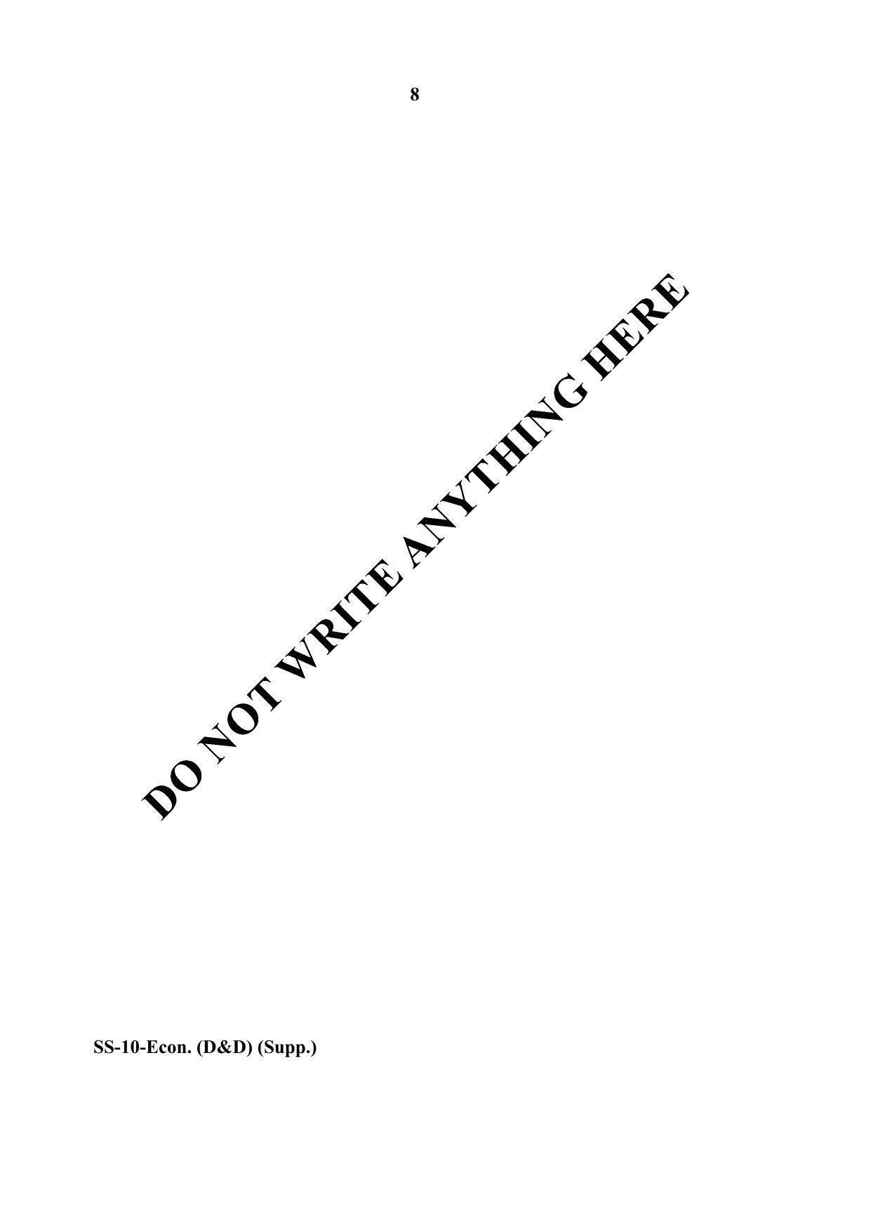 Class 12 2020 Economics (D&D) Supplementary RBSE Question Paper - Page 8