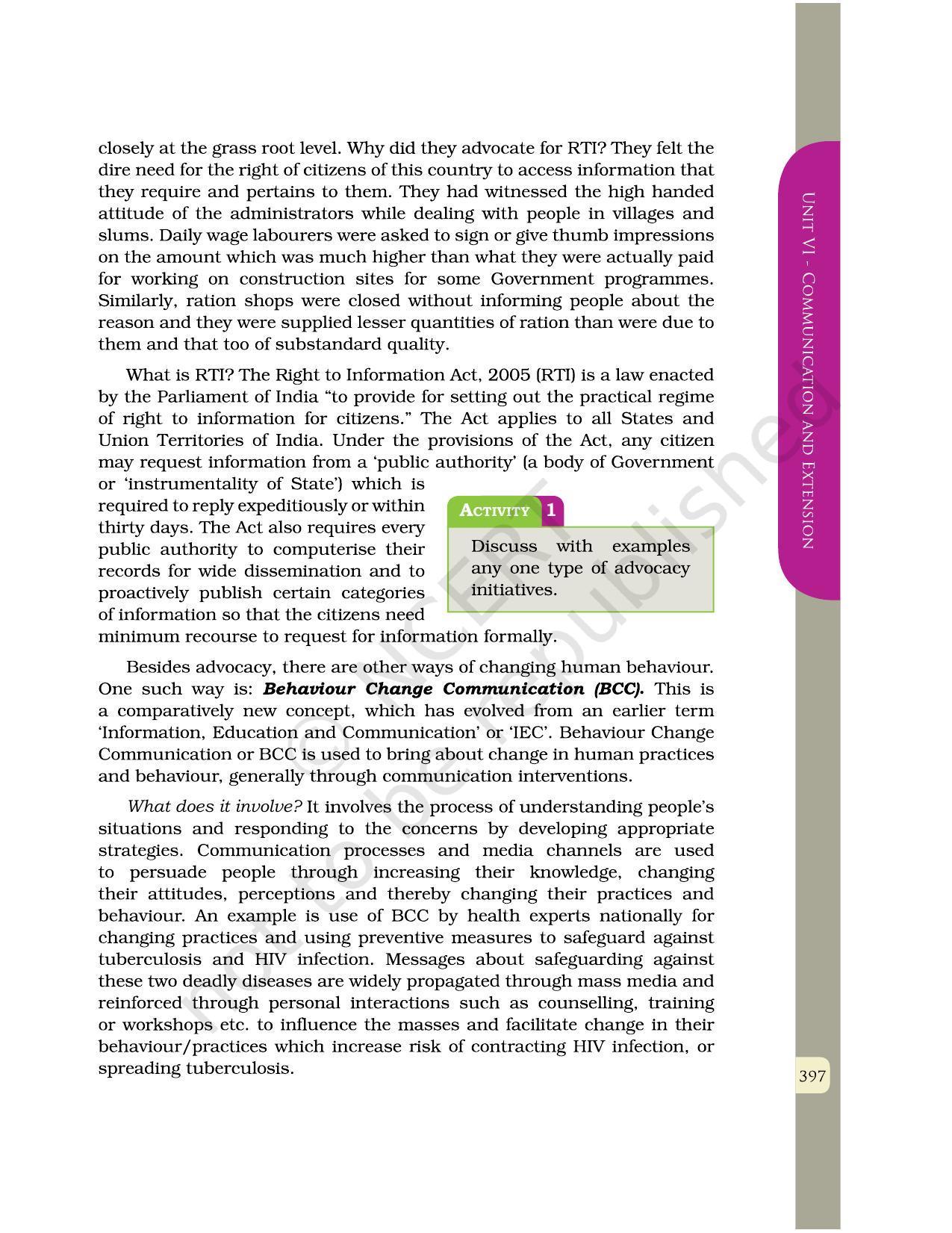 NCERT Book for Class 12 Home Science (Part -II) Chapter 22 Advocacy - Page 4