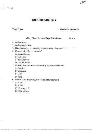 JKBOSE Class 12 Bio Chemistry Model Question Paper