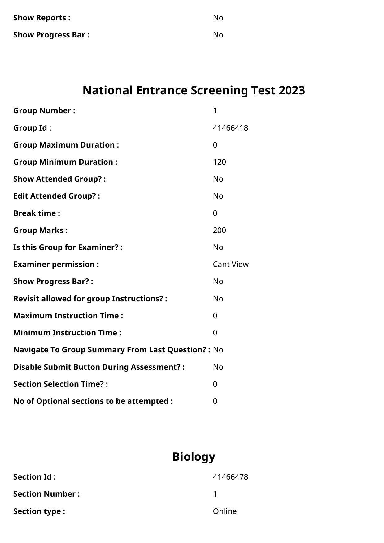 NEST 2023 Shift 1 Question Paper with Answer Keys - Page 2