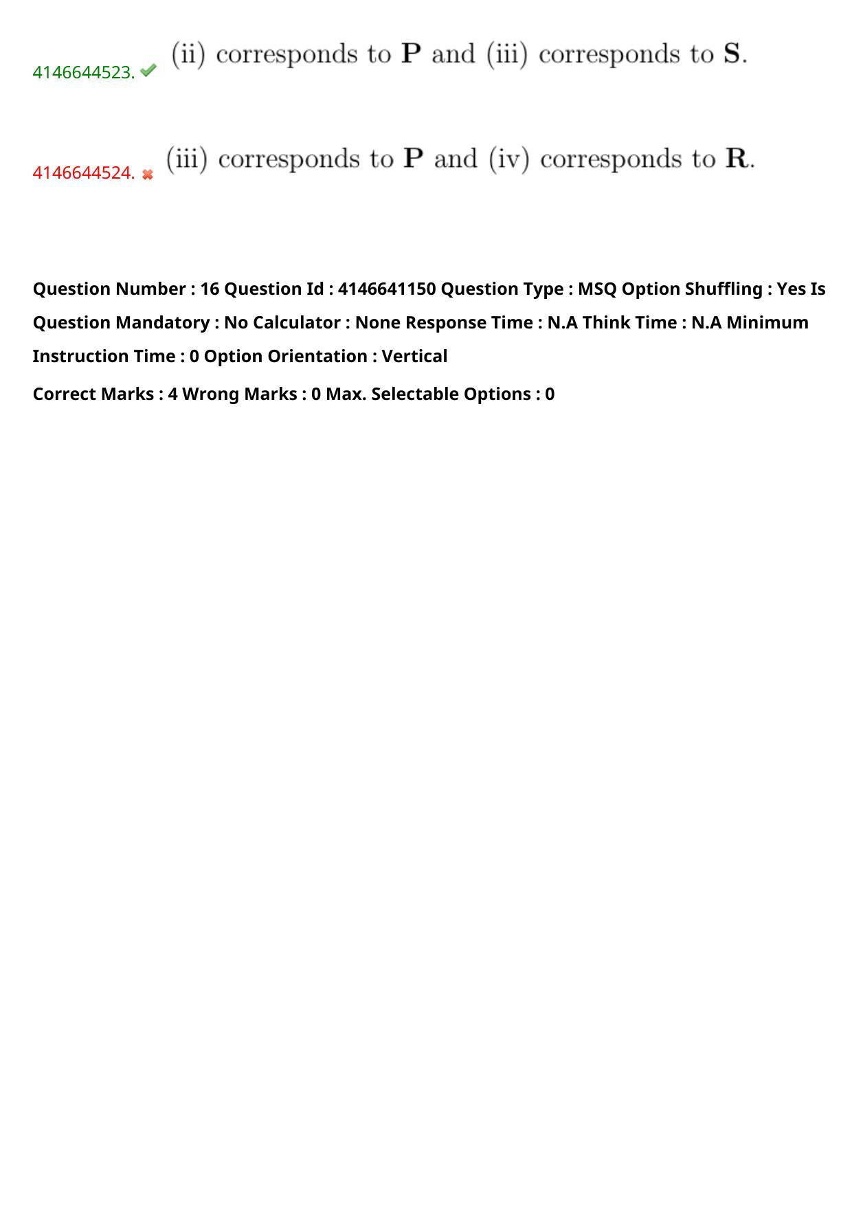 NEST 2023 Shift 1 Question Paper with Answer Keys - Page 18