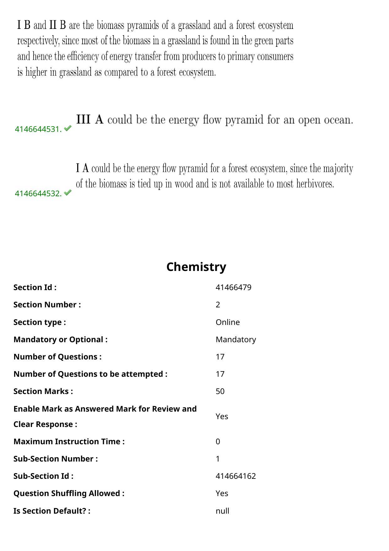 NEST 2023 Shift 1 Question Paper with Answer Keys - Page 22