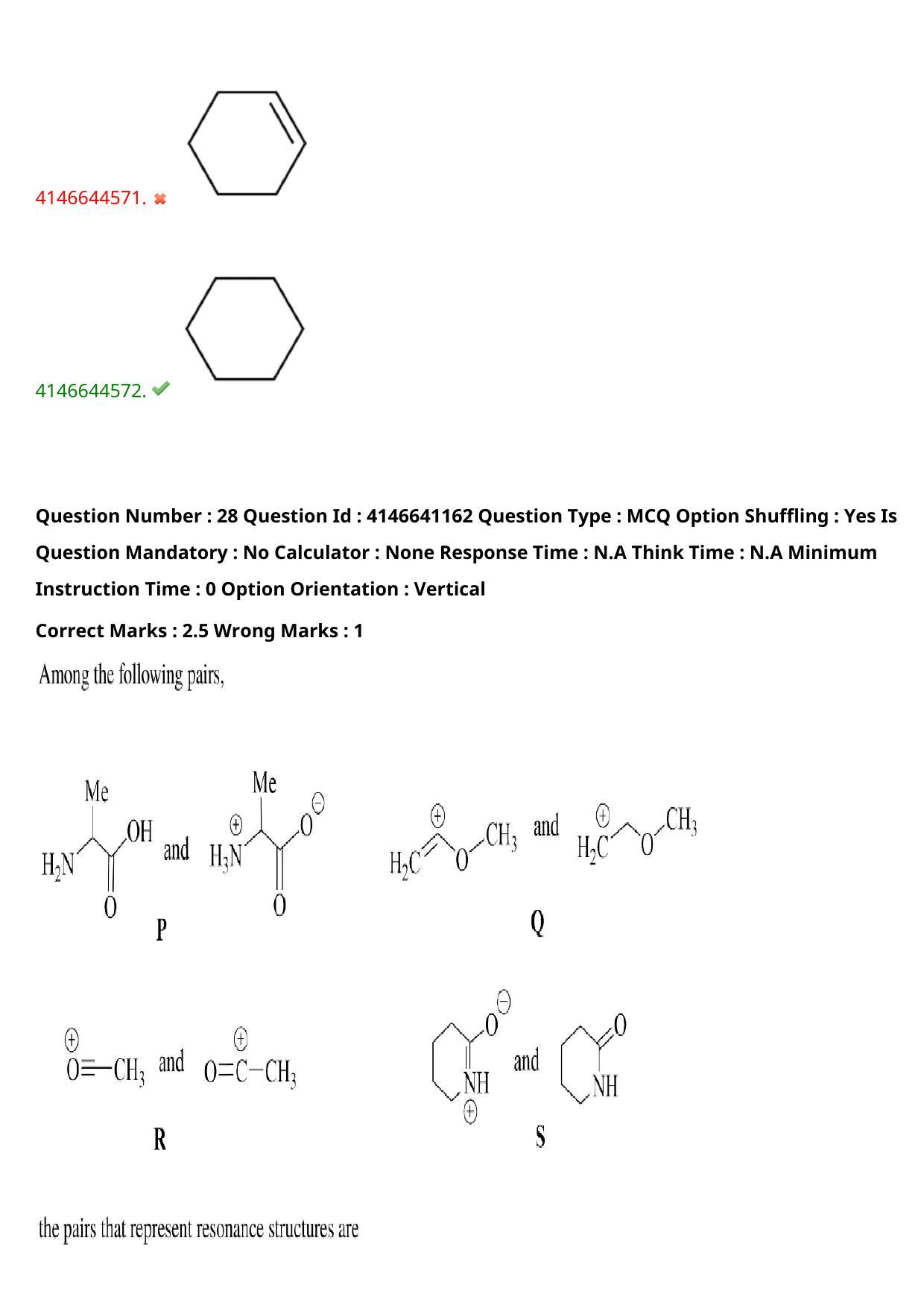 NEST 2023 Shift 1 Question Paper with Answer Keys - Page 31