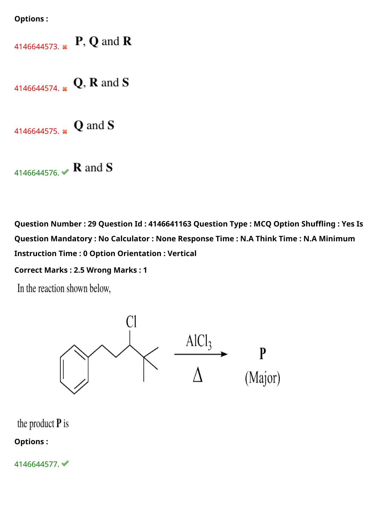NEST 2023 Shift 1 Question Paper with Answer Keys - Page 32