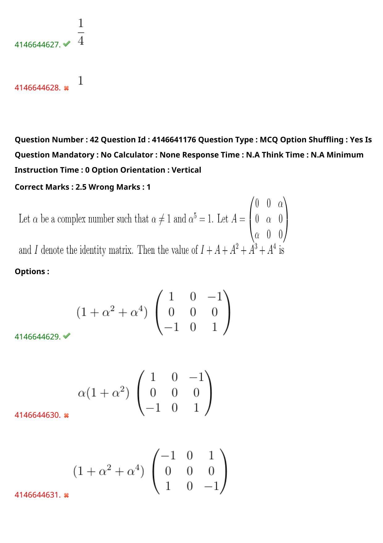 NEST 2023 Shift 1 Question Paper with Answer Keys - Page 43