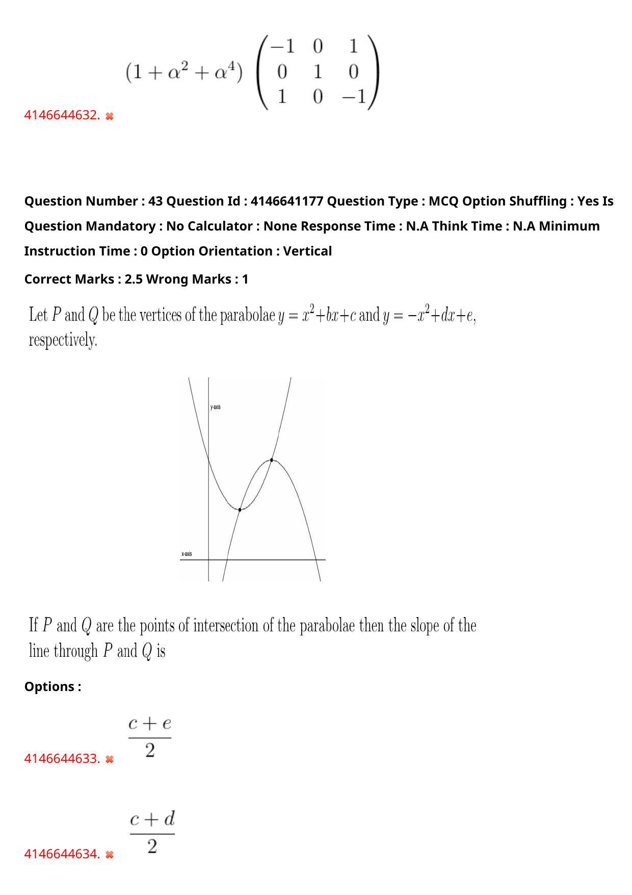 NEST 2023 Shift 1 Question Paper with Answer Keys - Page 44