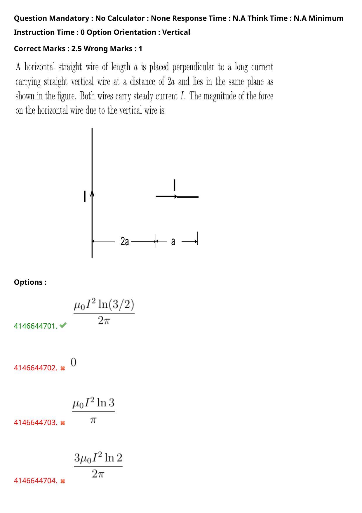 NEST 2023 Shift 1 Question Paper with Answer Keys - Page 58