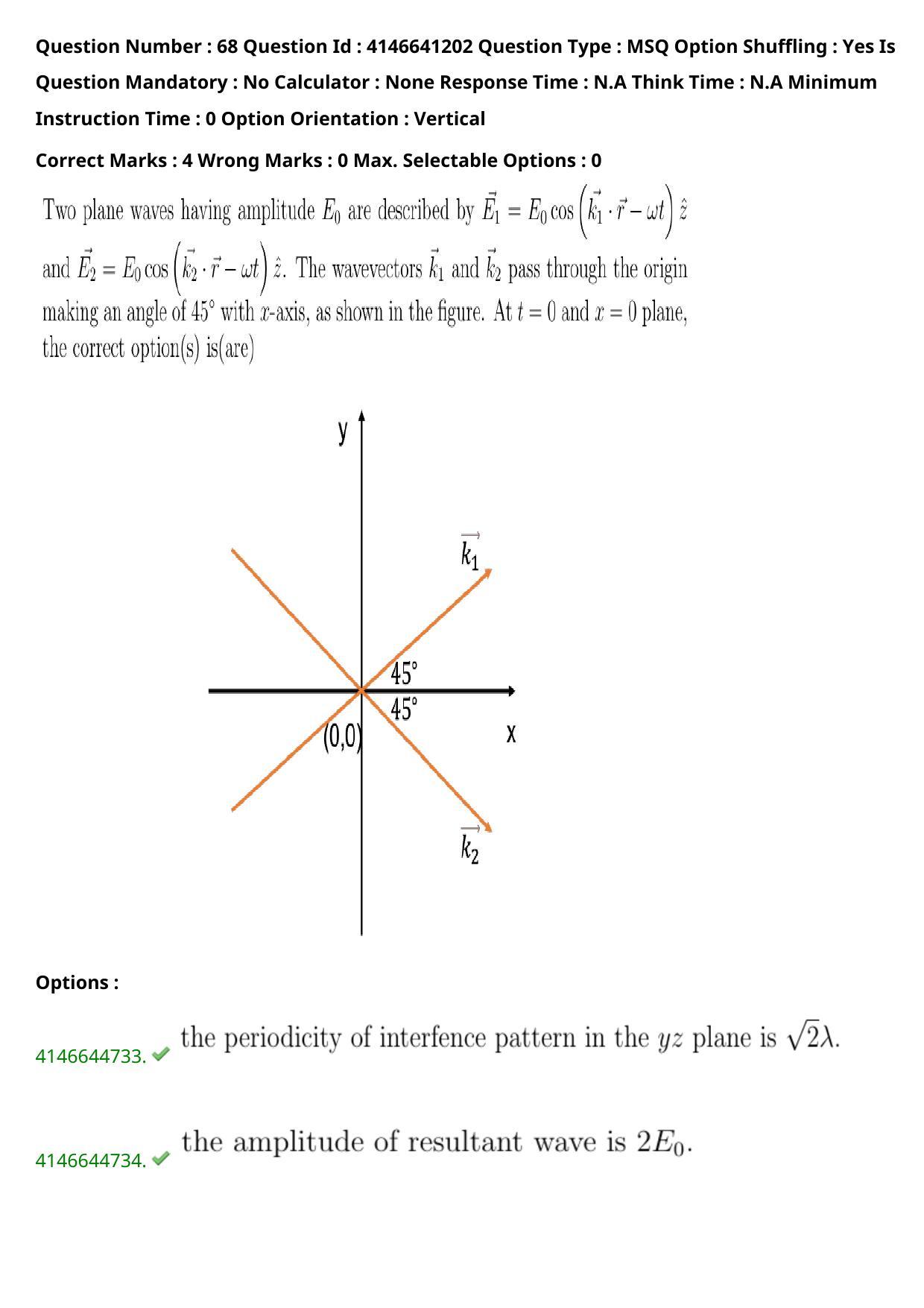 NEST 2023 Shift 1 Question Paper with Answer Keys - Page 65