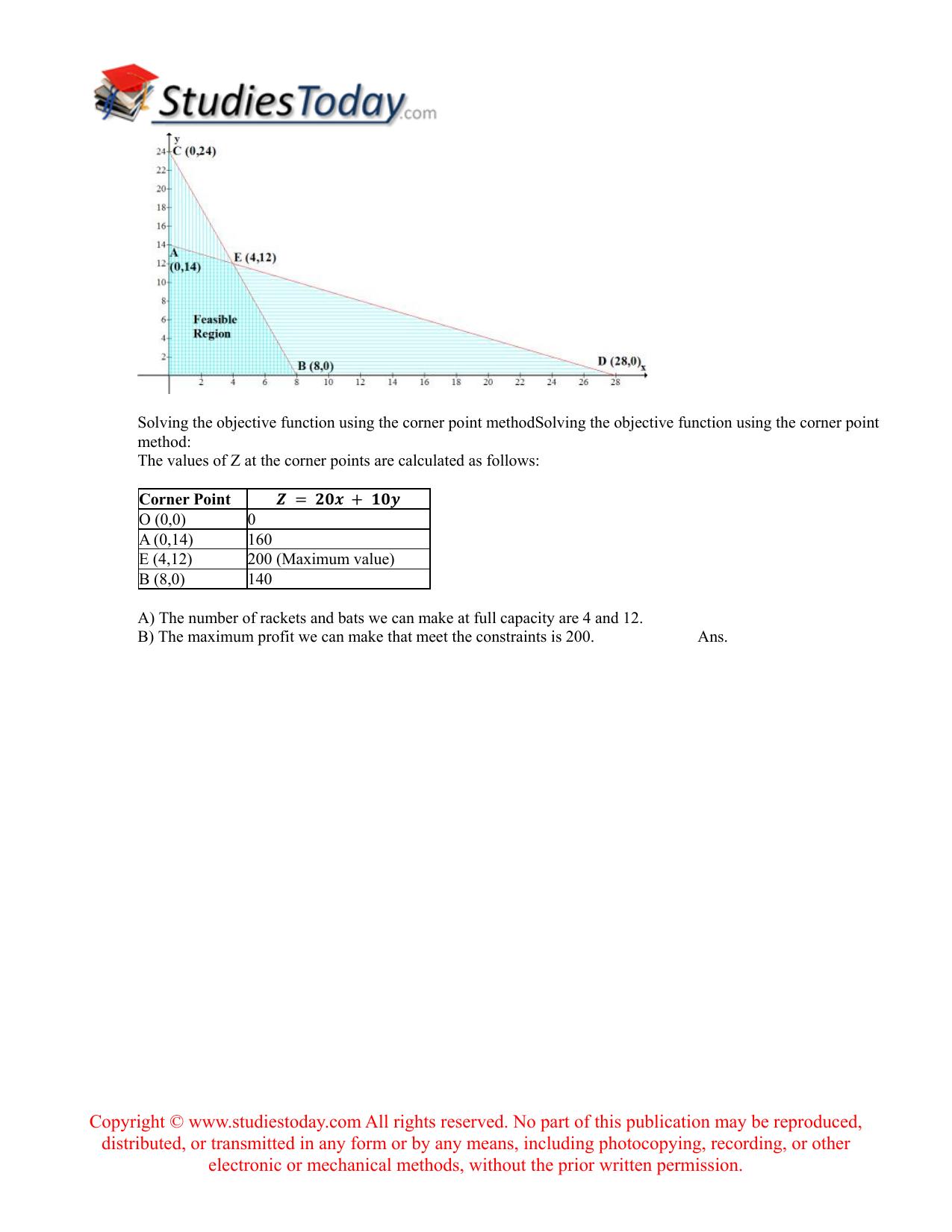CBSE Class 12 Maths Linear Programming Assignment 3 - Page 12