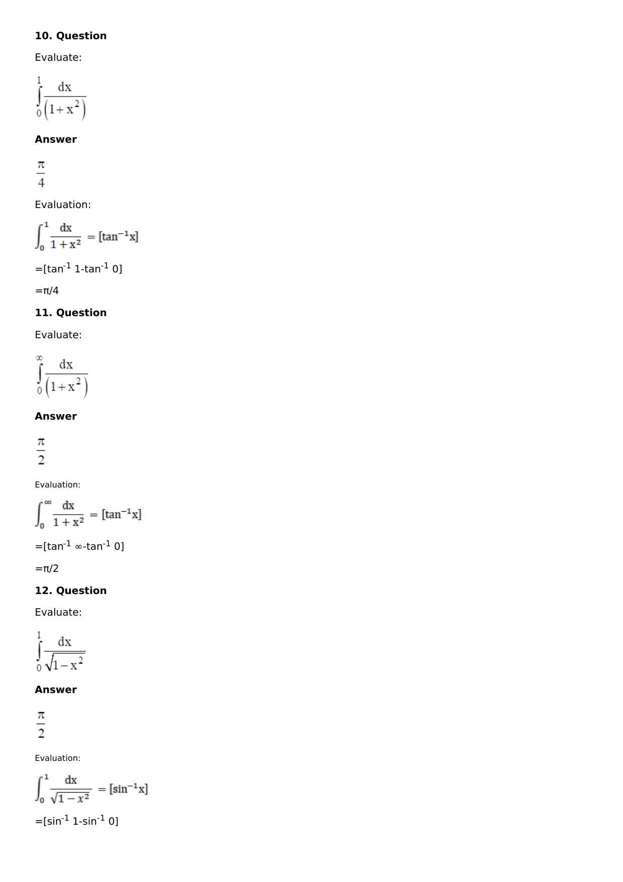 Chapter 16: Definite Integrals Solutions: RS Aggarwal Class 12 Solutions - Page 4