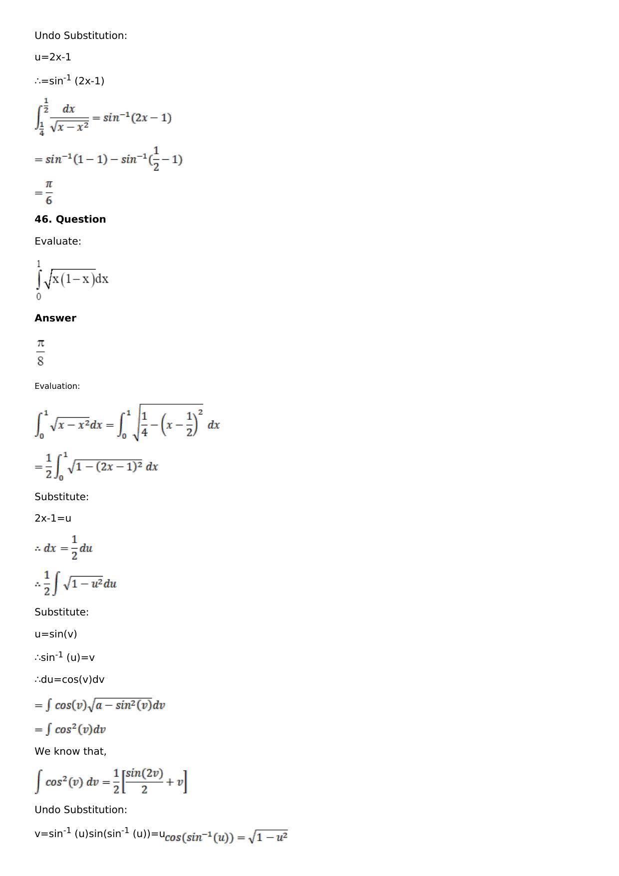 Chapter 16: Definite Integrals Solutions: RS Aggarwal Class 12 Solutions - Page 22