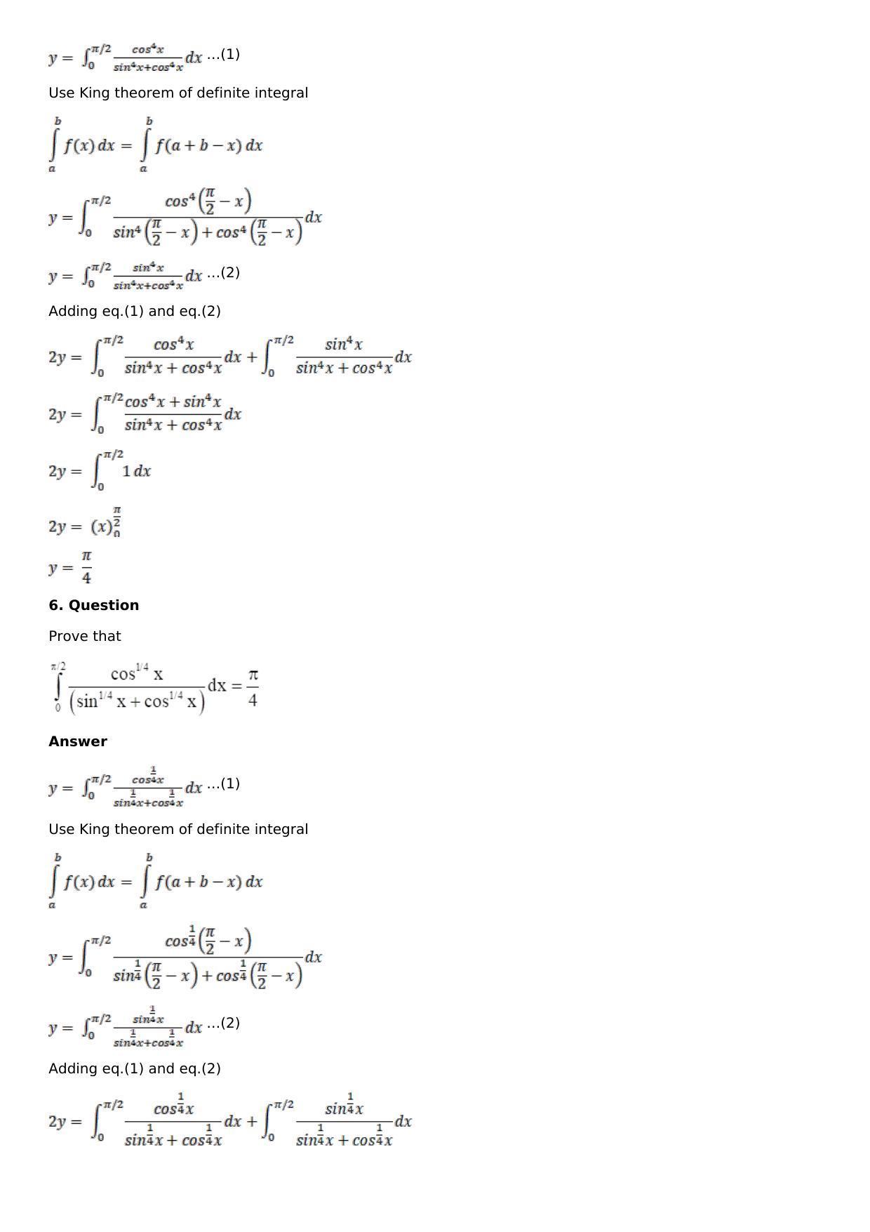 Chapter 16: Definite Integrals Solutions: RS Aggarwal Class 12 Solutions - Page 69
