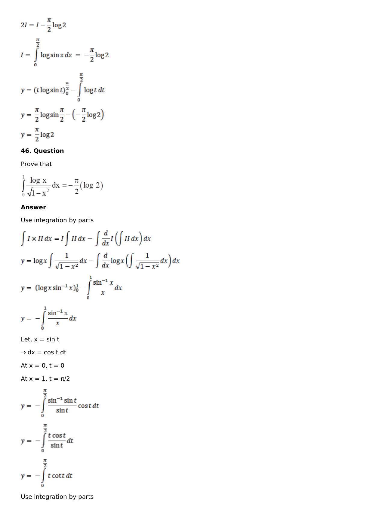 Chapter 16: Definite Integrals Solutions: RS Aggarwal Class 12 Solutions - Page 102