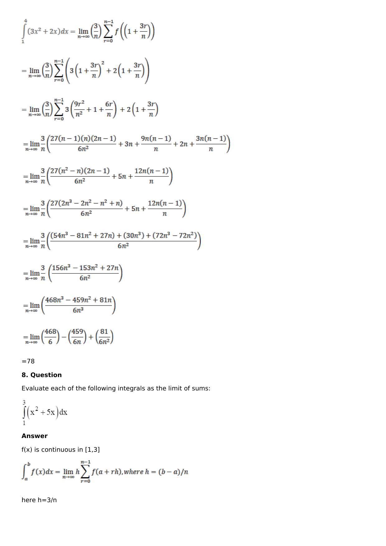 Chapter 16: Definite Integrals Solutions: RS Aggarwal Class 12 Solutions - Page 116