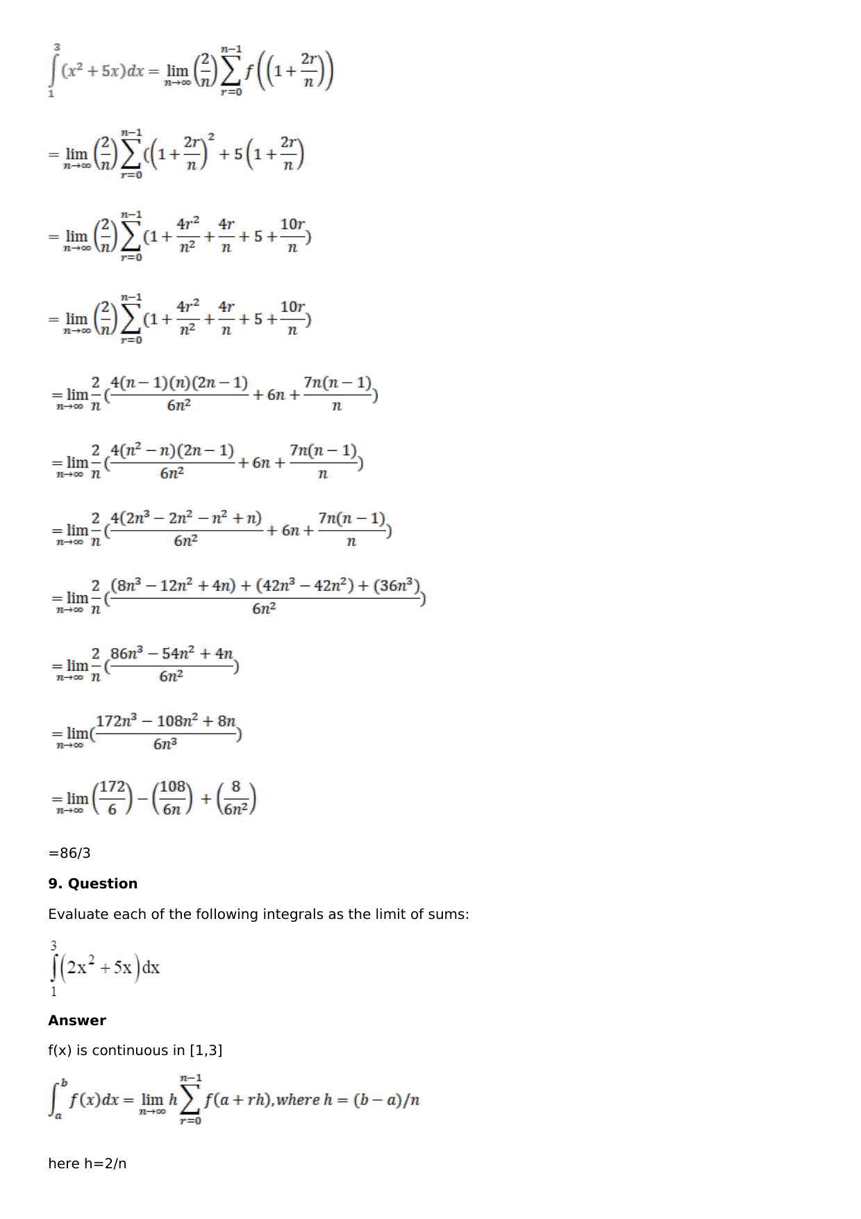 Chapter 16: Definite Integrals Solutions: RS Aggarwal Class 12 Solutions - Page 117