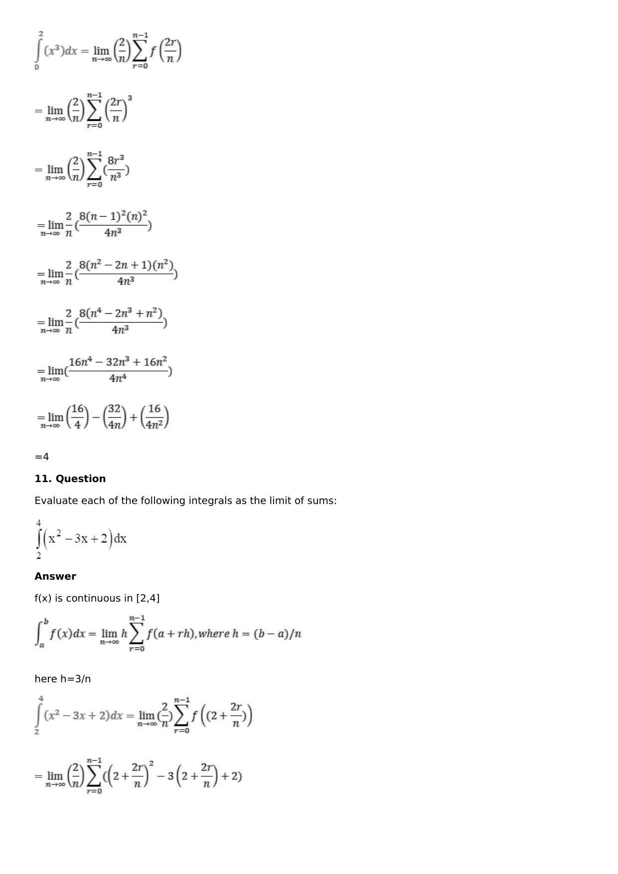 Chapter 16: Definite Integrals Solutions: RS Aggarwal Class 12 Solutions - Page 119