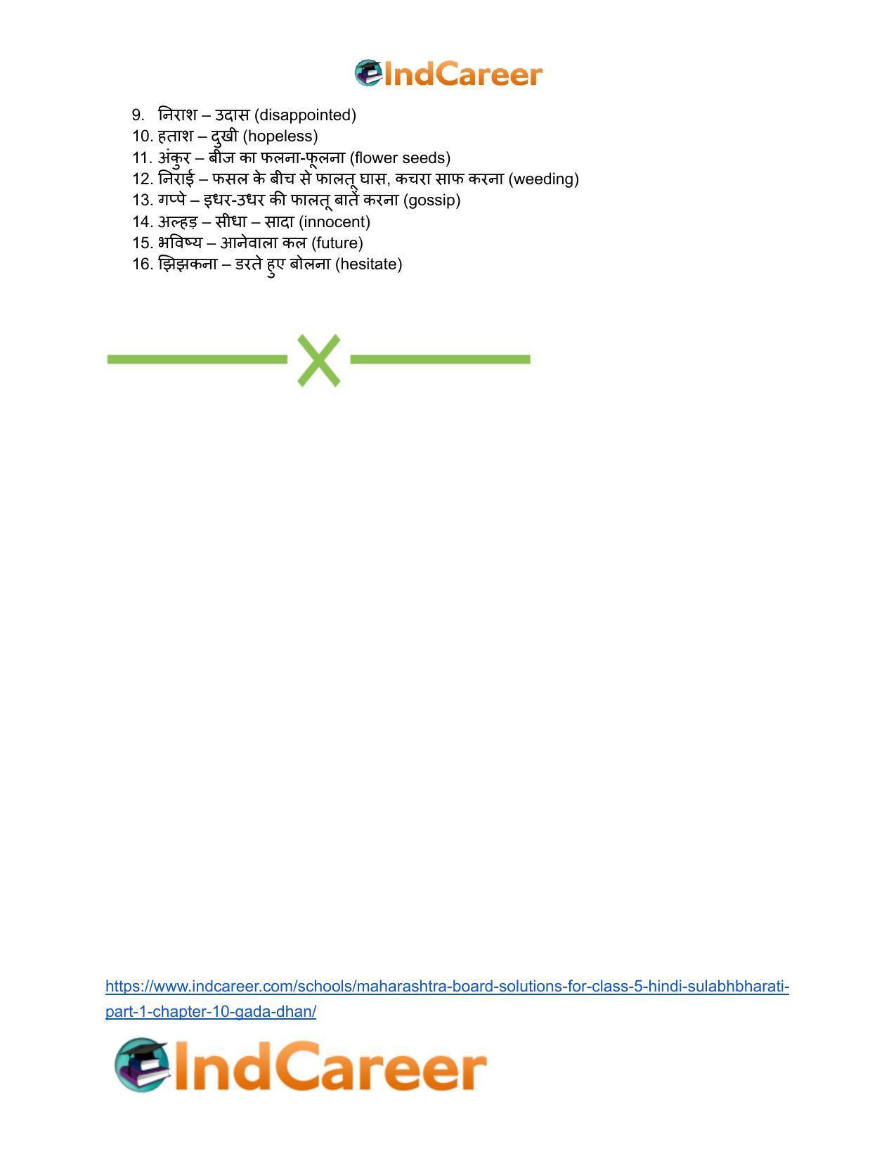 Maharashtra Board Solutions for Class 5- Hindi Sulabhbharati (Part 1): Chapter 10- गड़ा धन - Page 12