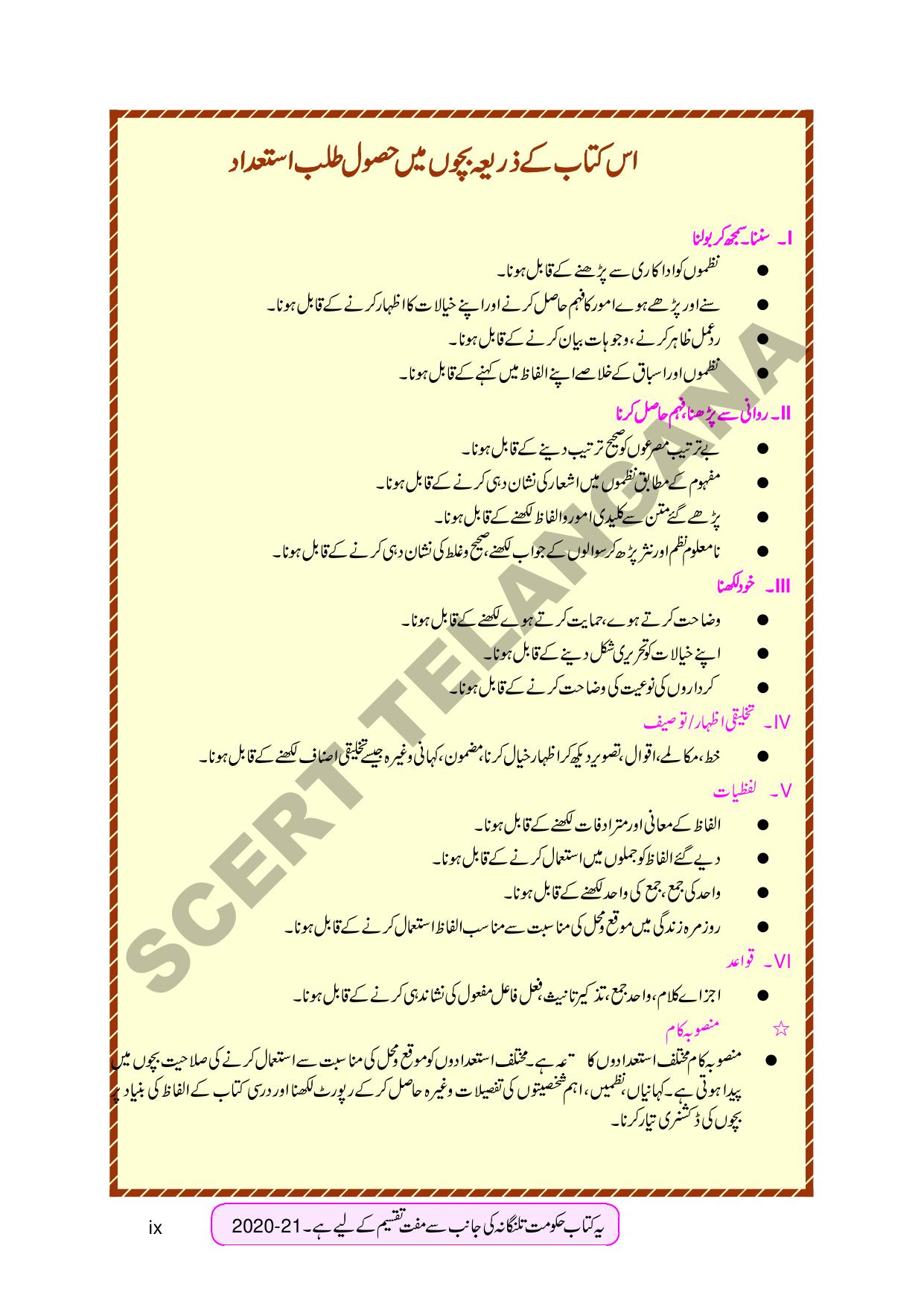 TS SCERT Class 8 Second Language (Urdu Medium) Text Book - Page 11