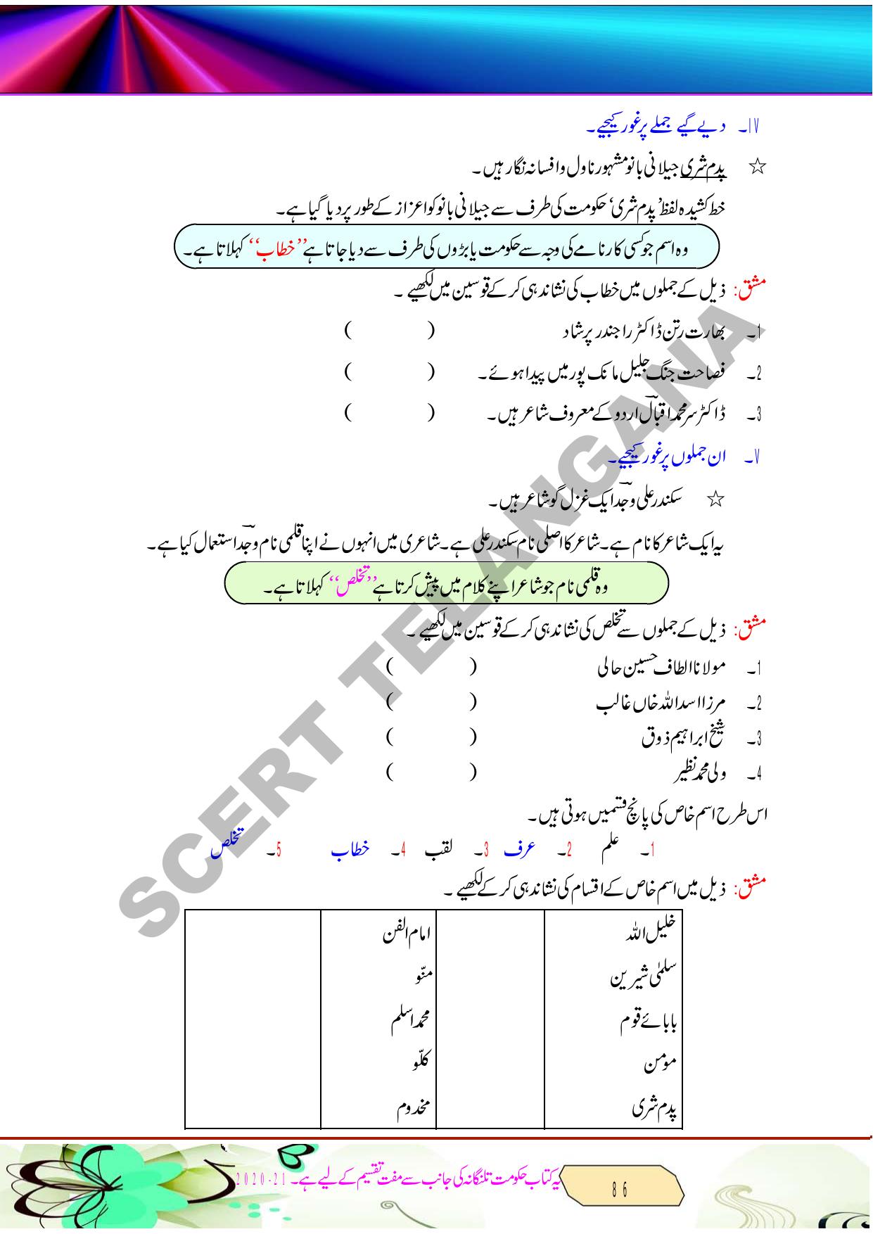 TS SCERT Class 8 Second Language (Urdu Medium) Text Book - Page 98