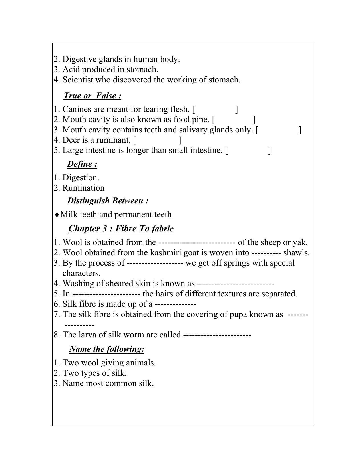 CBSE Worksheets for Class 7 Science Assignment 6 - Page 3
