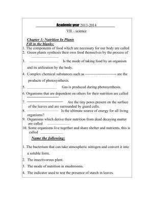 CBSE Worksheets for Class 7 Science Assignment 6