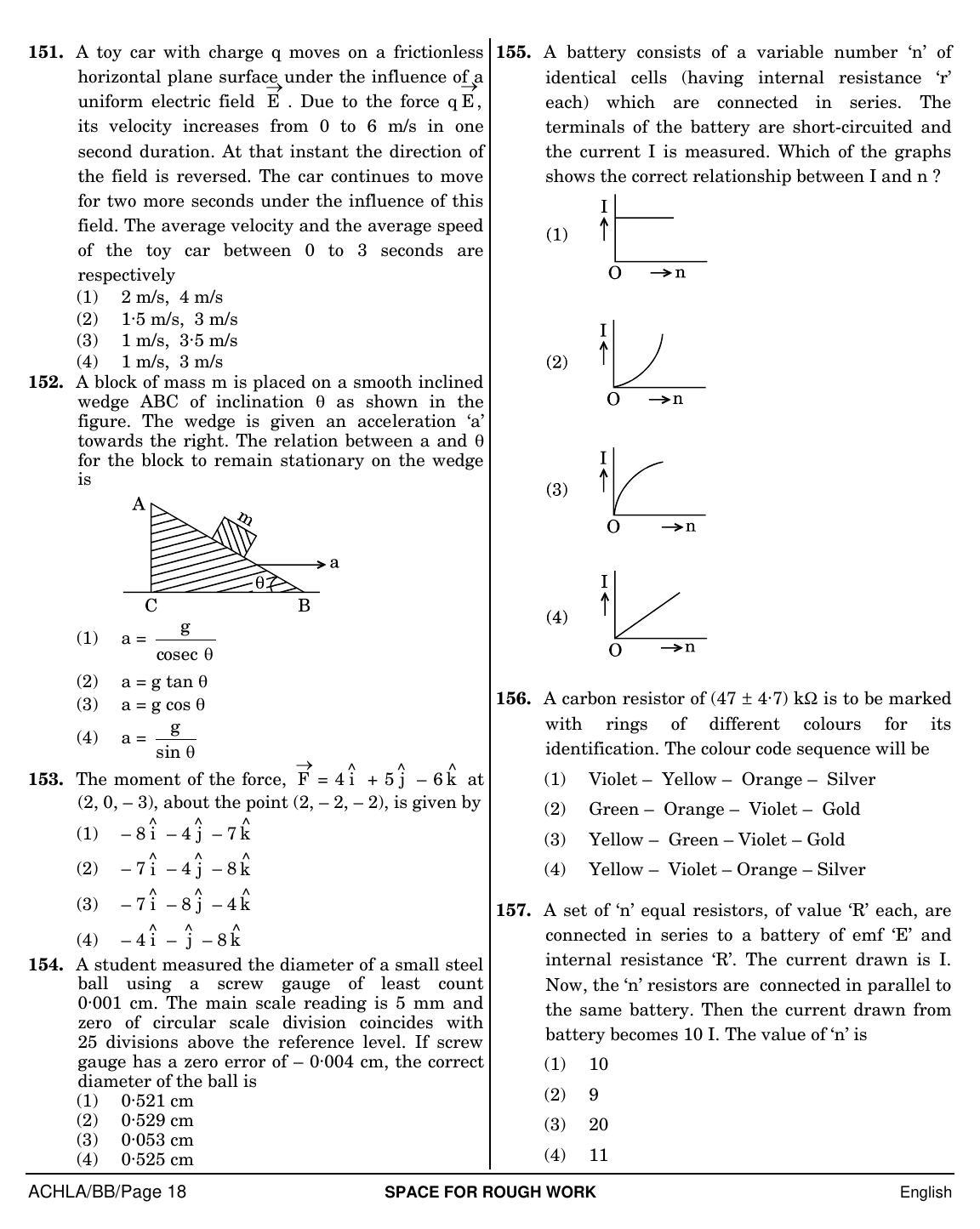 NEET English BB 2019 Question Paper - Page 18