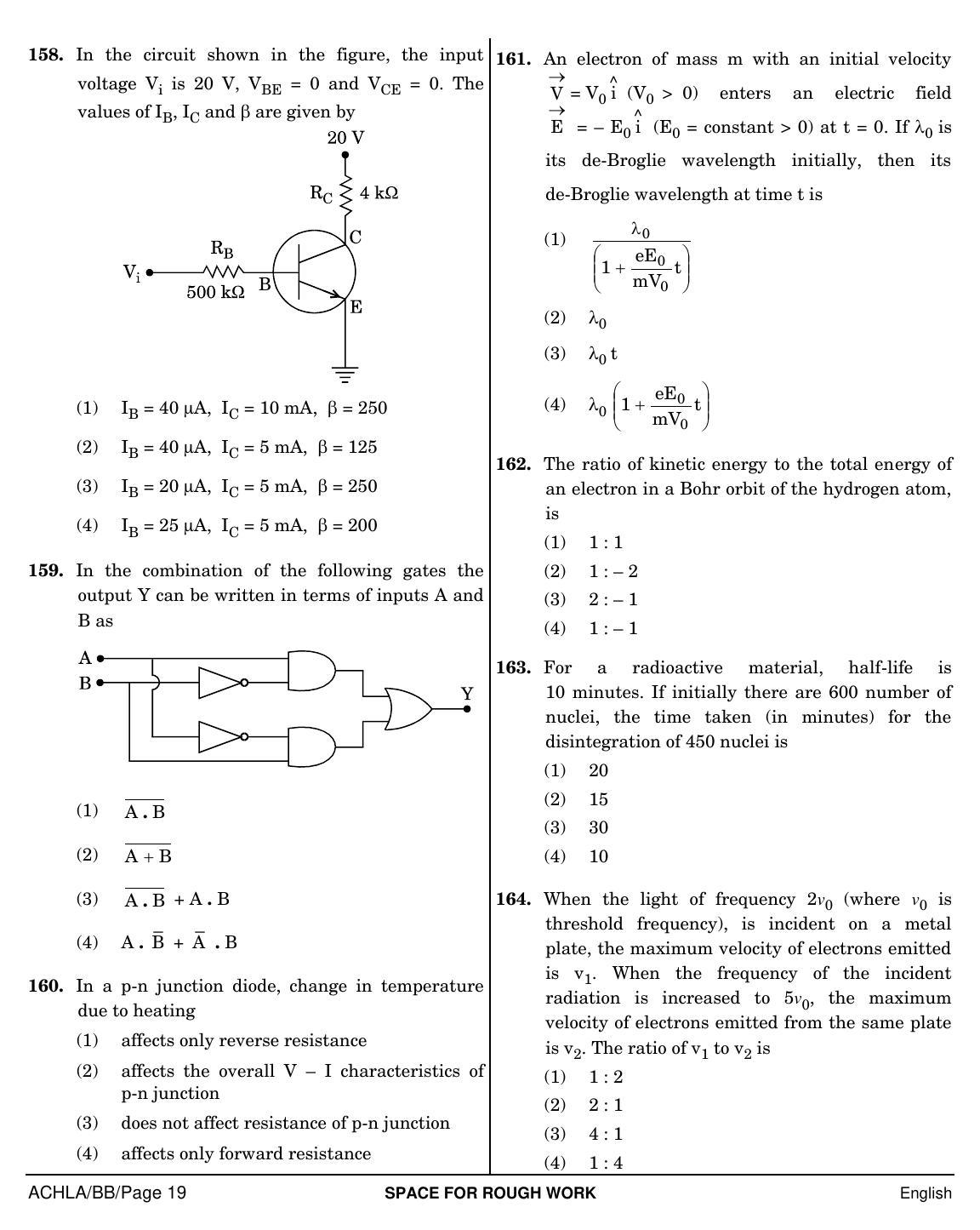 NEET English BB 2019 Question Paper - Page 19