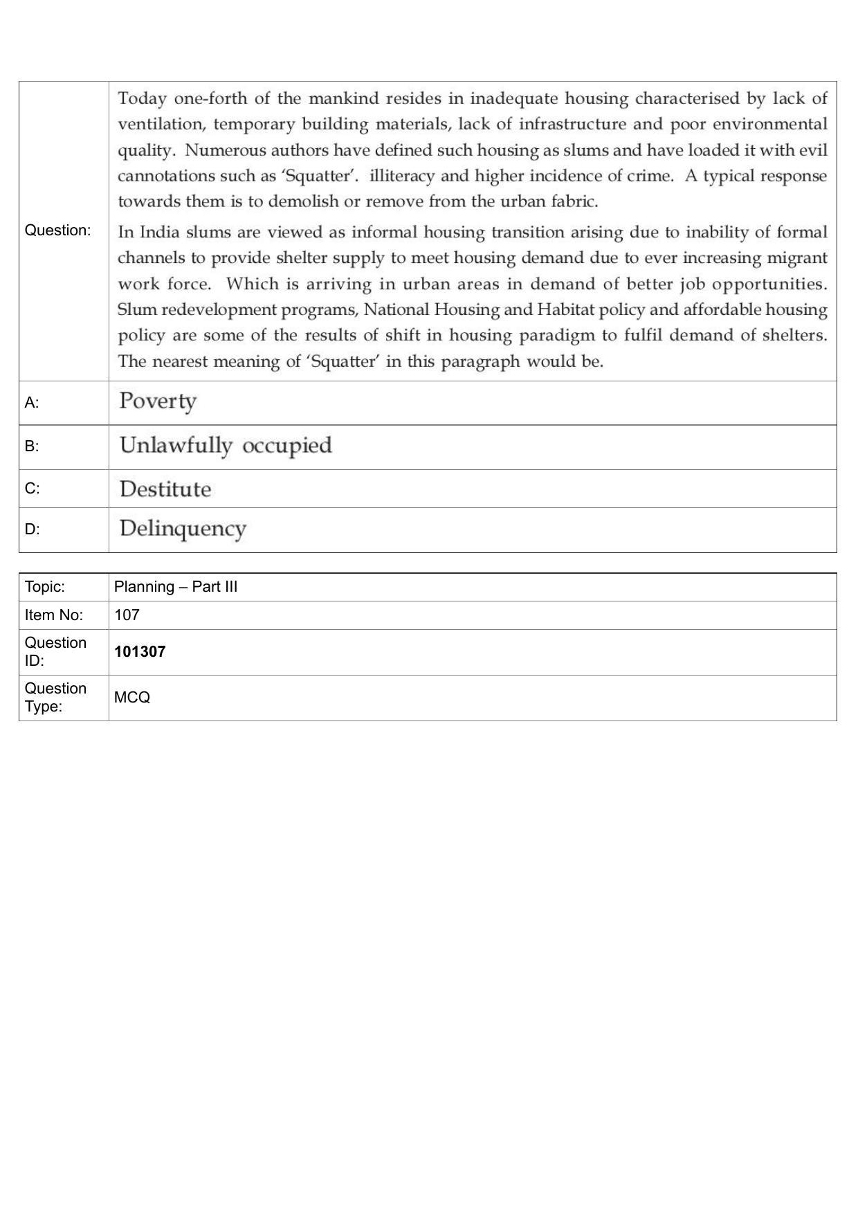 JEE Mains 2022: B Arch & B Planning Tamil (Shift 1) 30-07-2022 Question Paper - Page 72