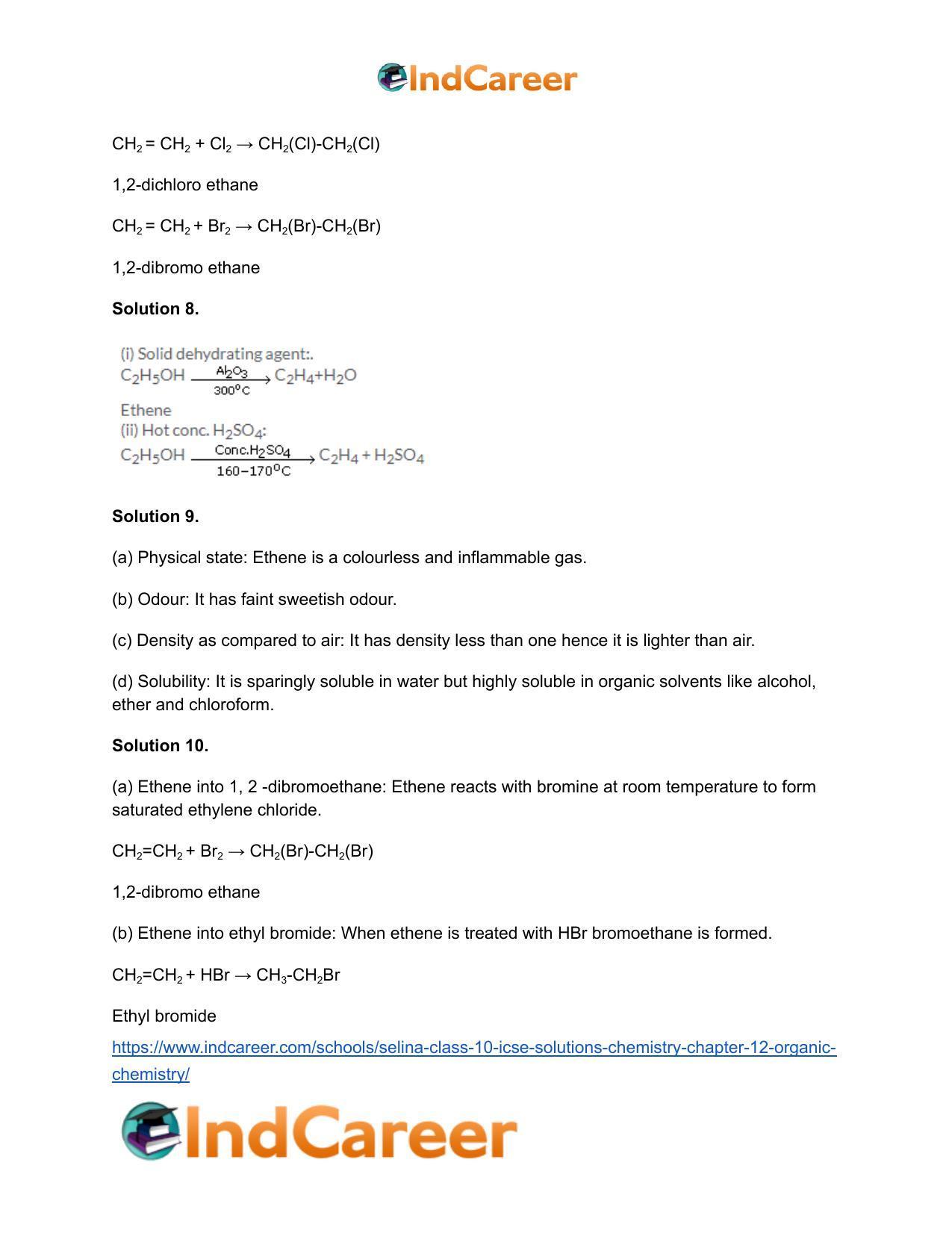 Selina Class 10 ICSE Solutions Chemistry : Chapter 12- Organic Chemistry - Page 13