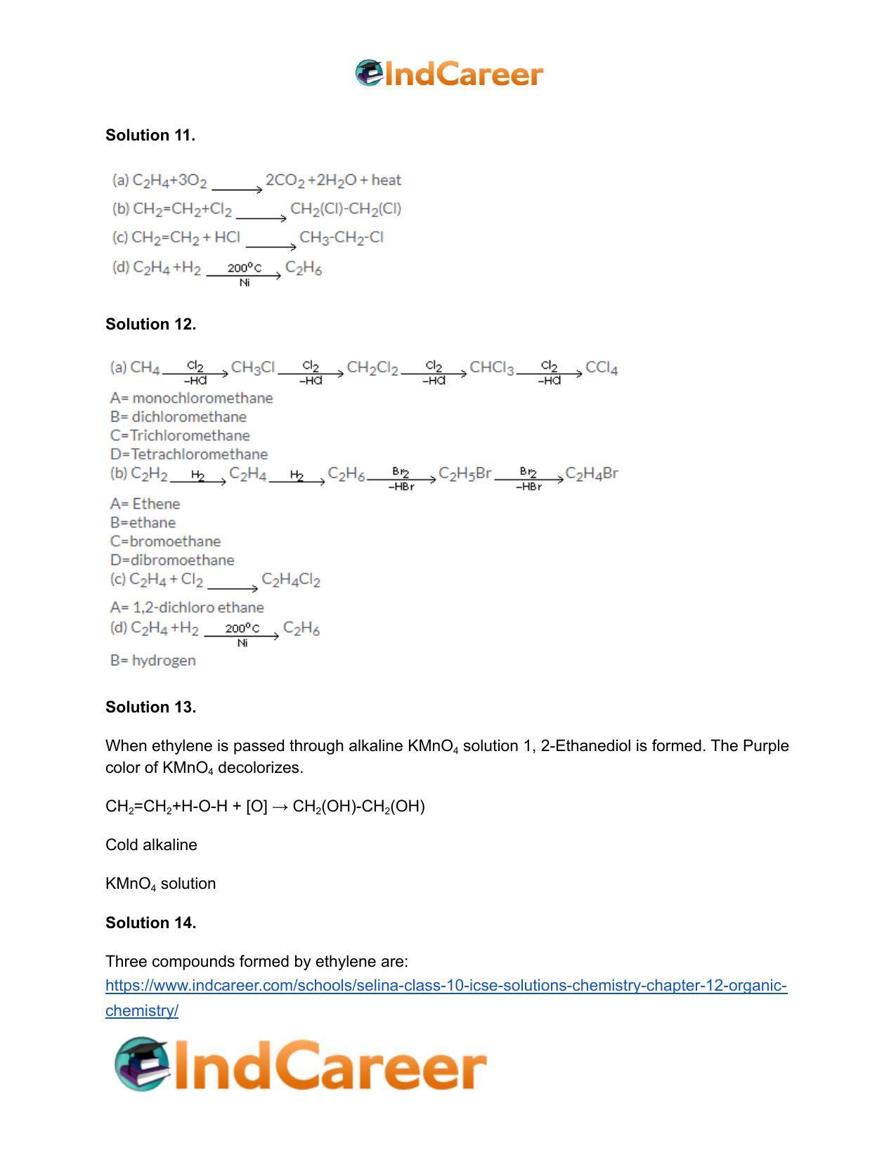 Selina Class 10 ICSE Solutions Chemistry : Chapter 12- Organic Chemistry - Page 14