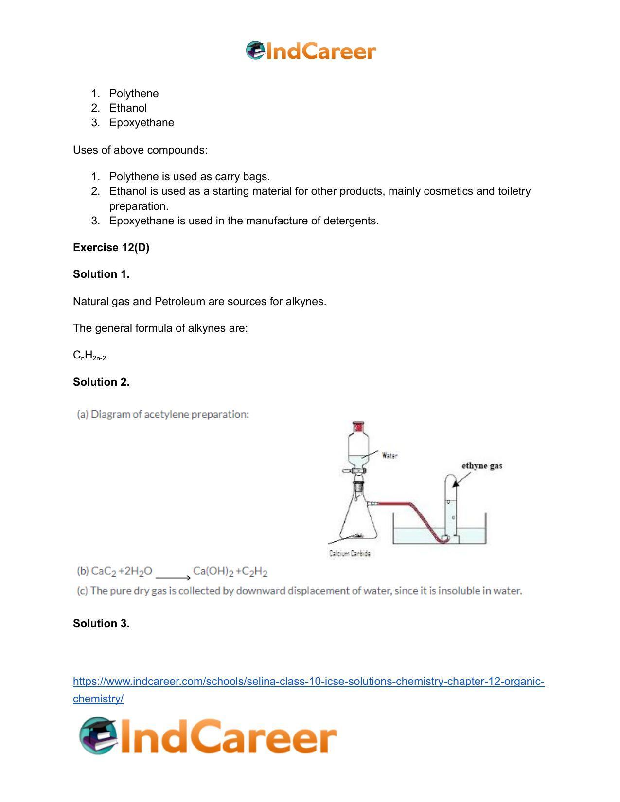 Selina Class 10 ICSE Solutions Chemistry : Chapter 12- Organic Chemistry - Page 15