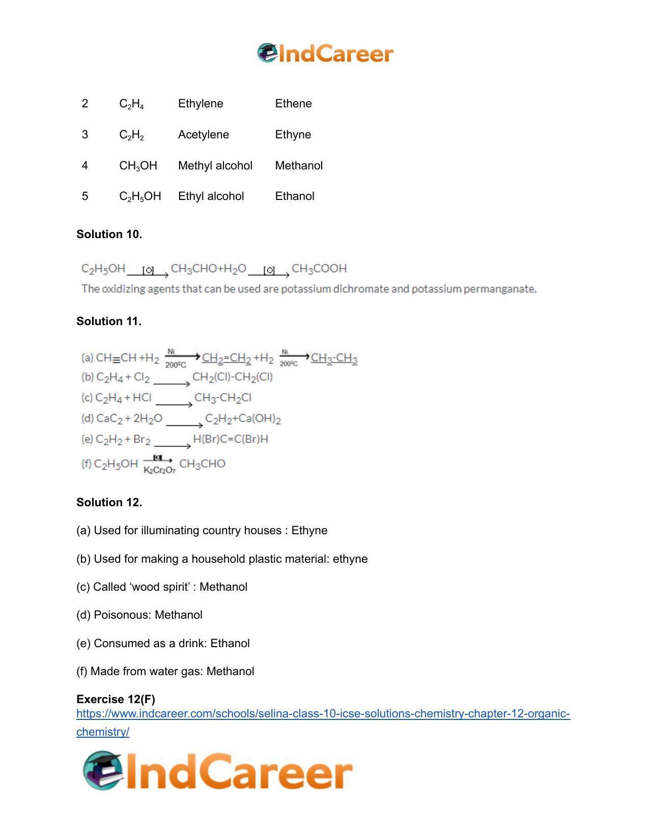 Selina Class 10 ICSE Solutions Chemistry : Chapter 12- Organic Chemistry - Page 20