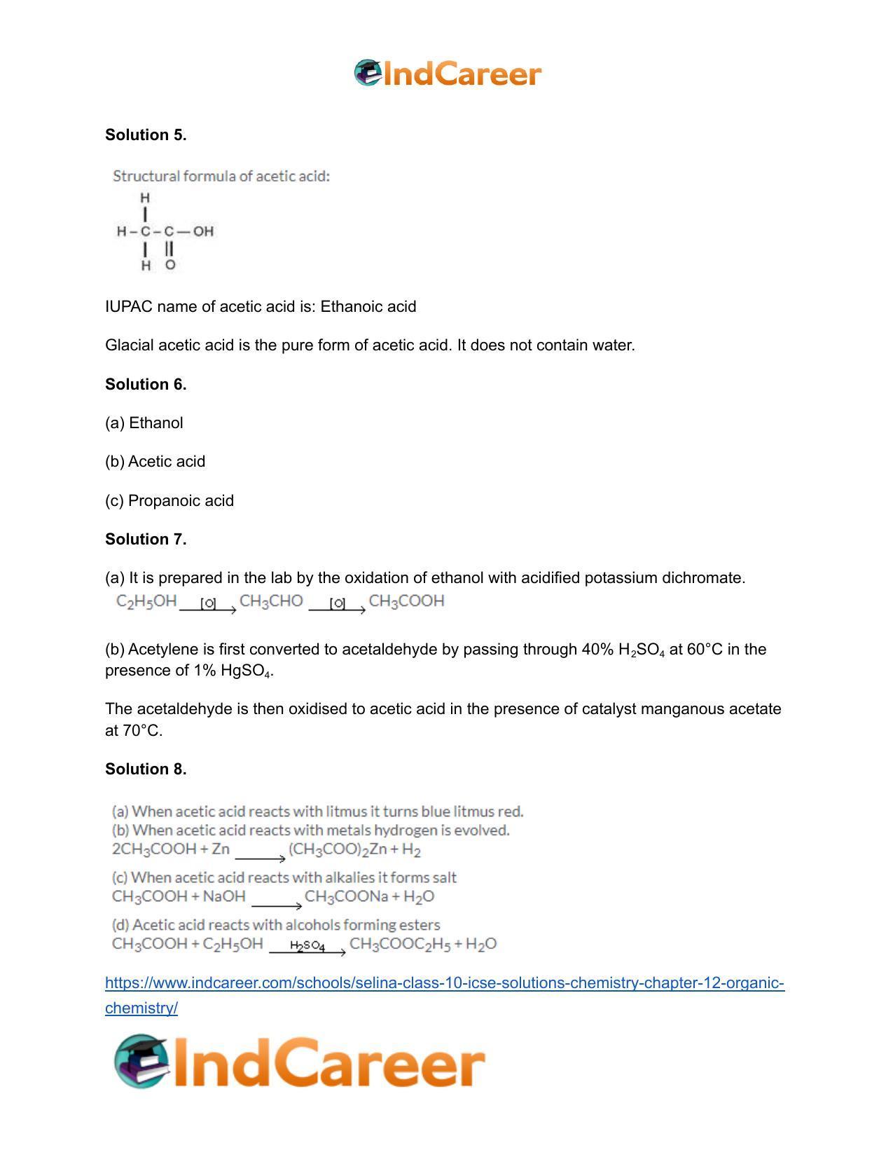 Selina Class 10 ICSE Solutions Chemistry : Chapter 12- Organic Chemistry - Page 22