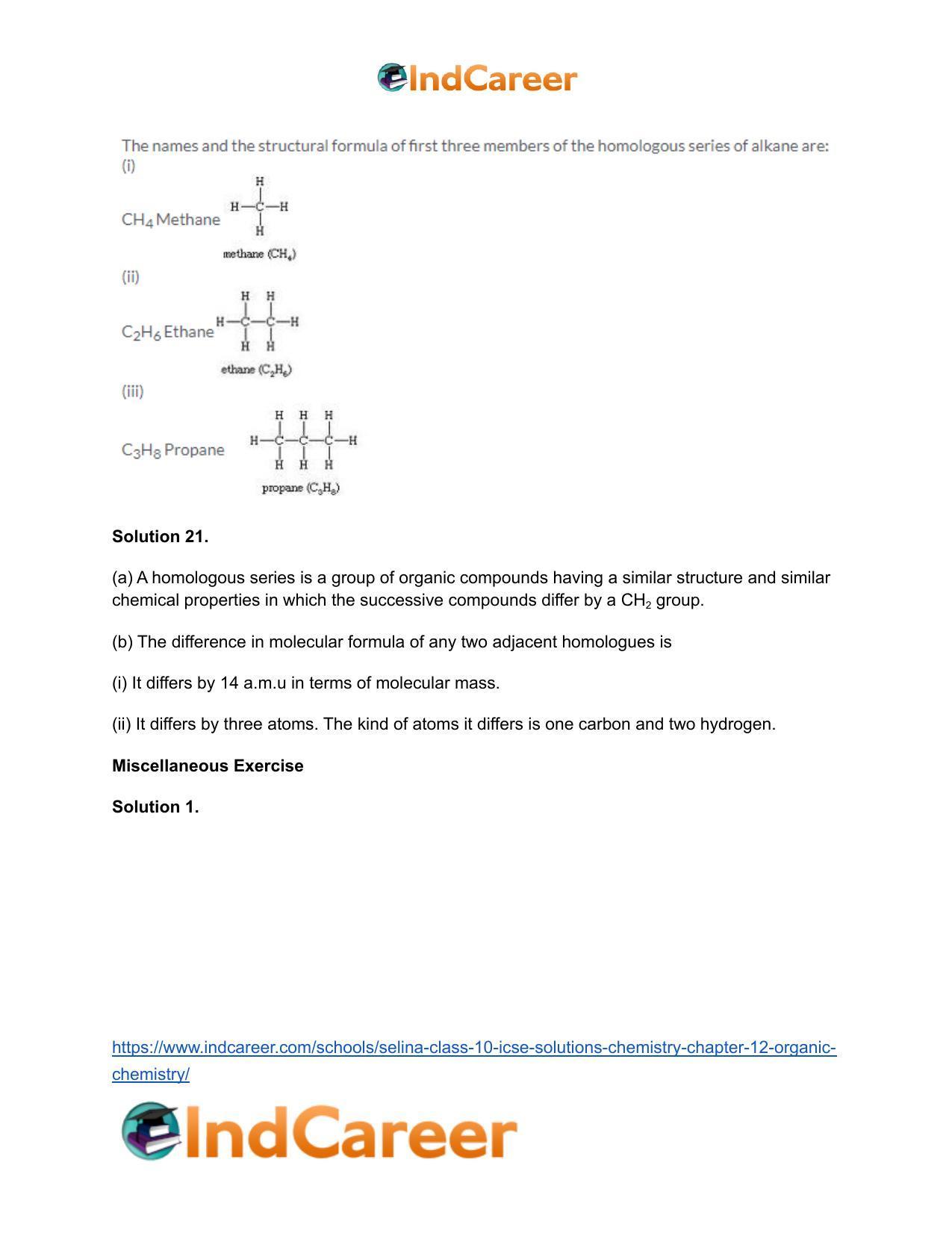 Selina Class 10 ICSE Solutions Chemistry : Chapter 12- Organic Chemistry - Page 30