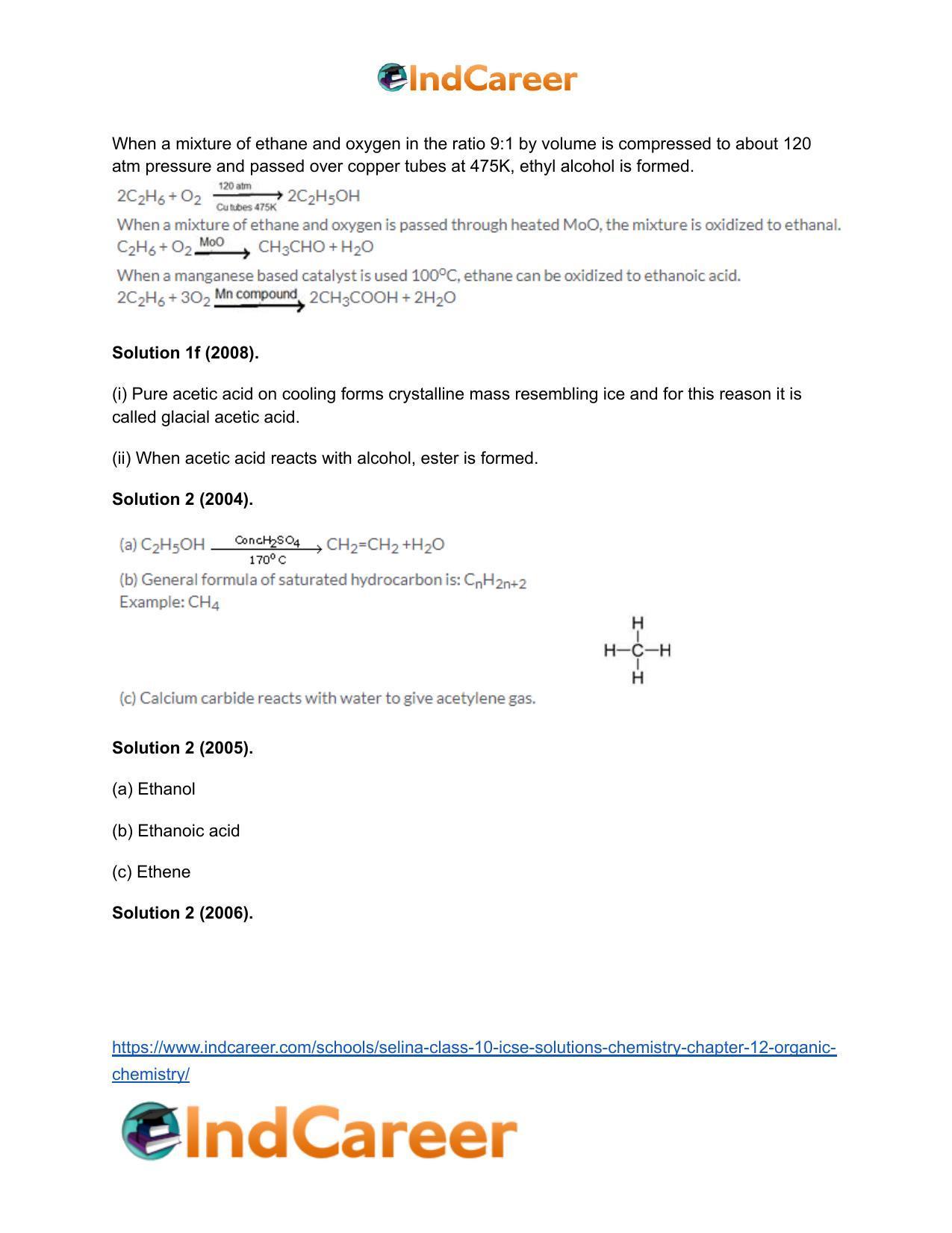 Selina Class 10 ICSE Solutions Chemistry : Chapter 12- Organic Chemistry - Page 36