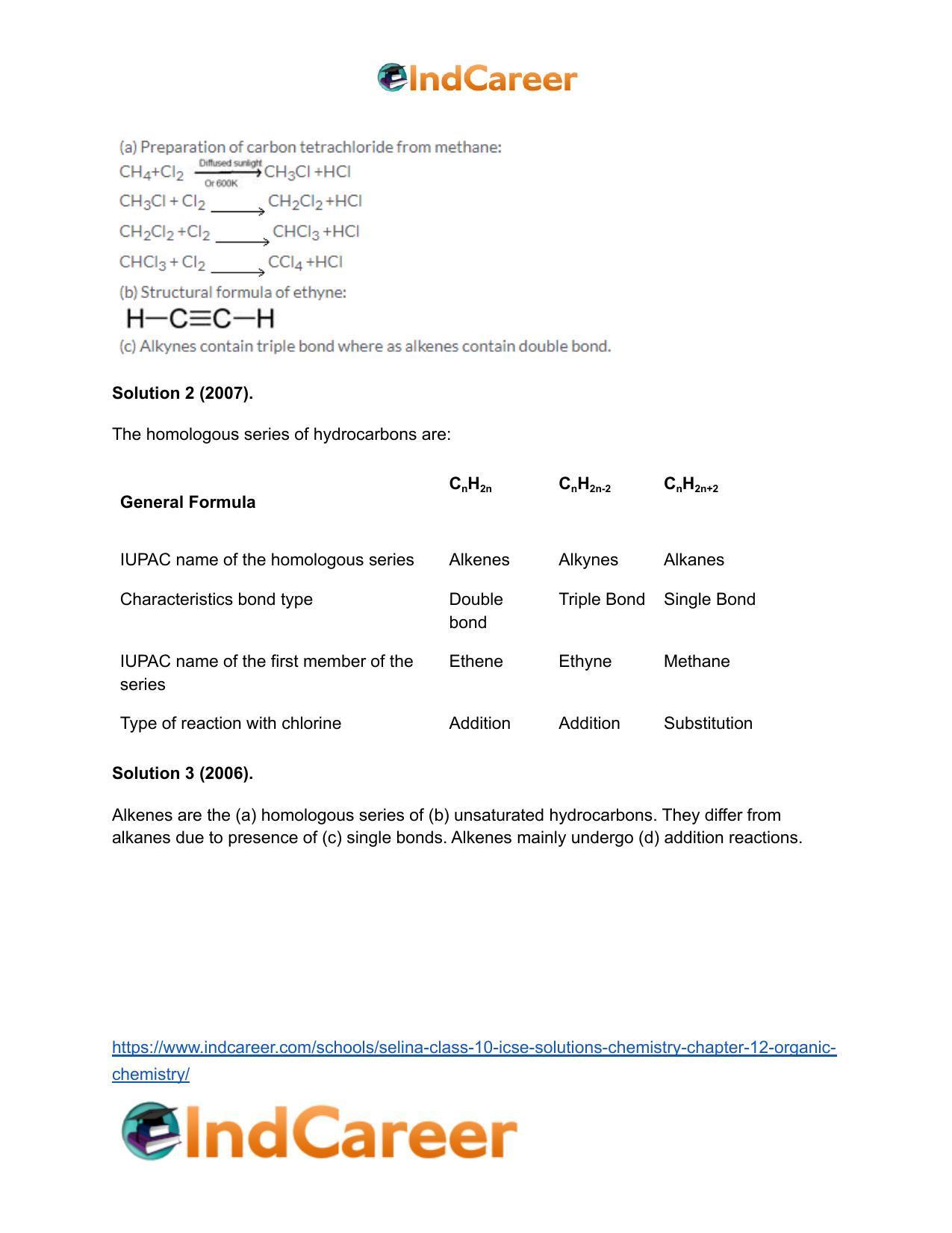 Selina Class 10 ICSE Solutions Chemistry : Chapter 12- Organic Chemistry - Page 37