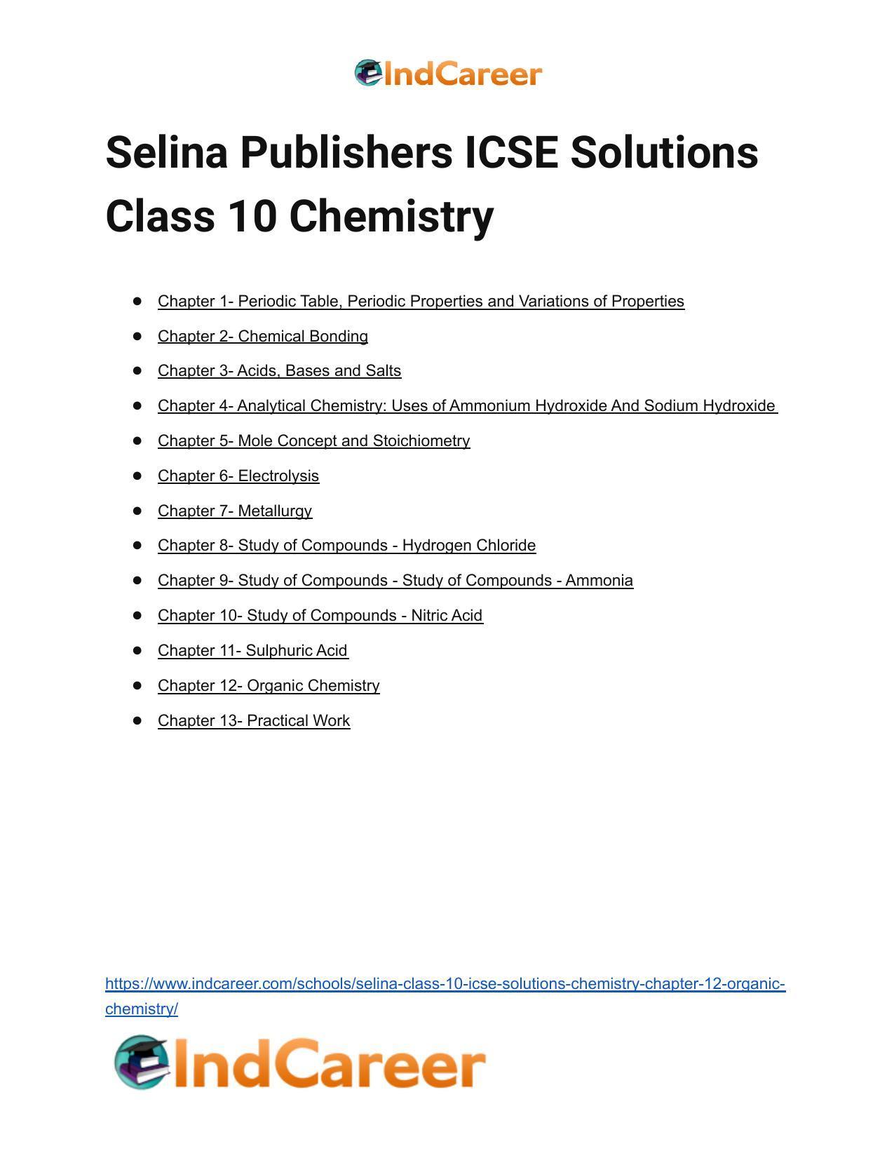 Selina Class 10 ICSE Solutions Chemistry : Chapter 12- Organic Chemistry - Page 39