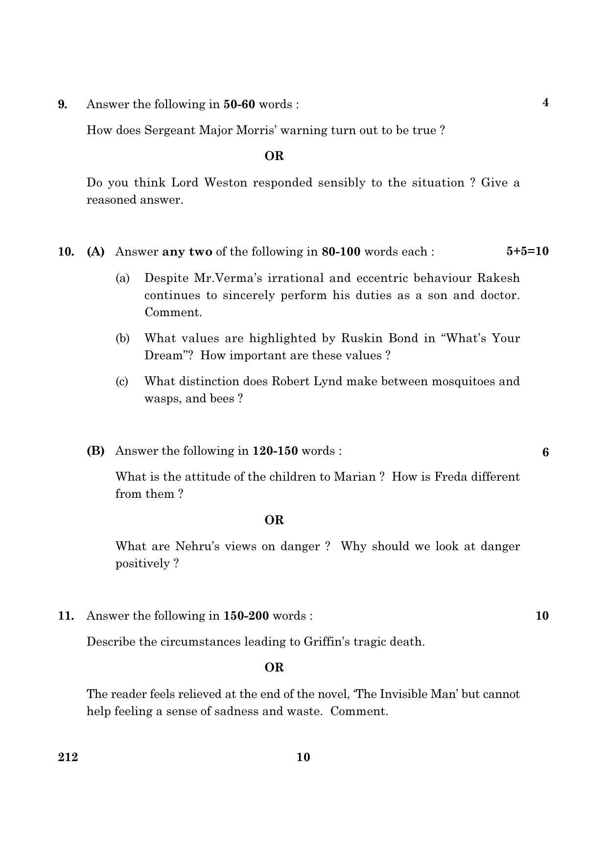 CBSE Class 12 212 English Elective C 2016 Question Paper - Page 10