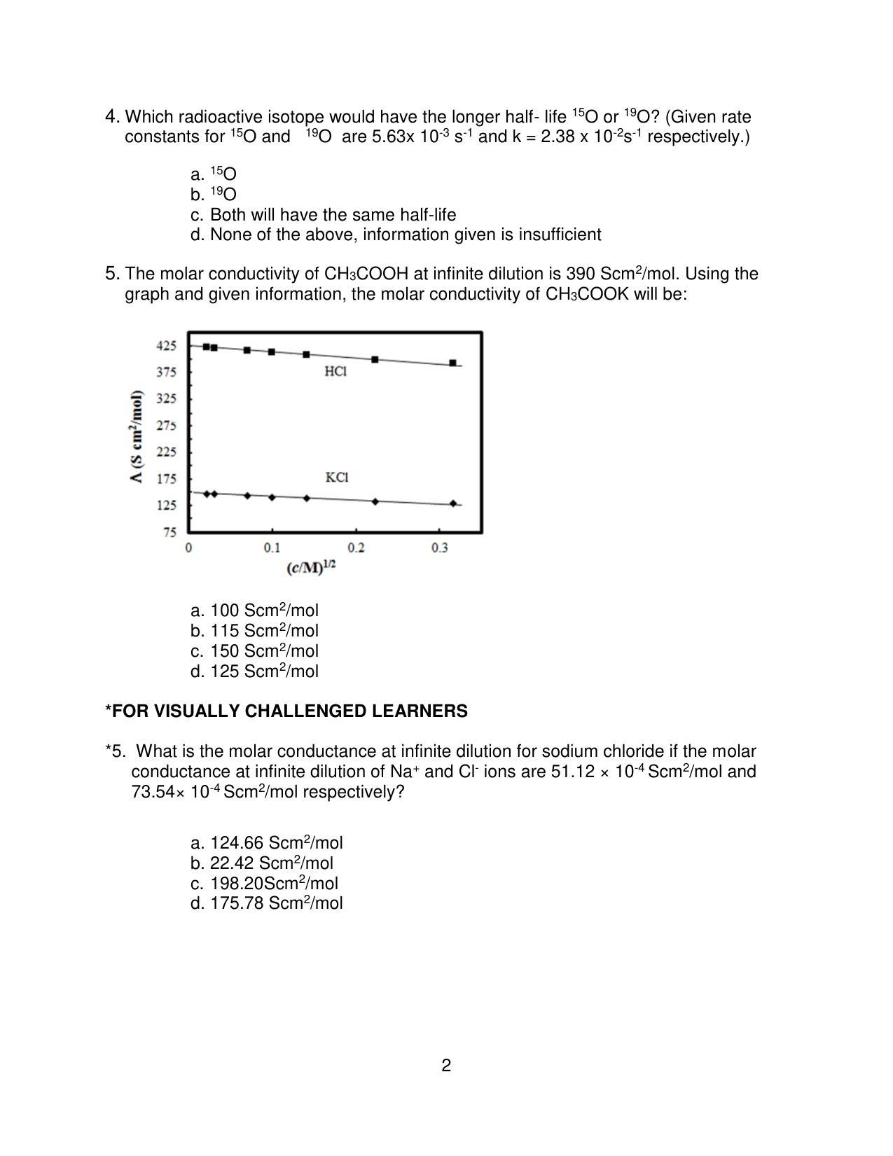 CBSE Class 12 Chemistry Sample Paper 2023 - Page 2