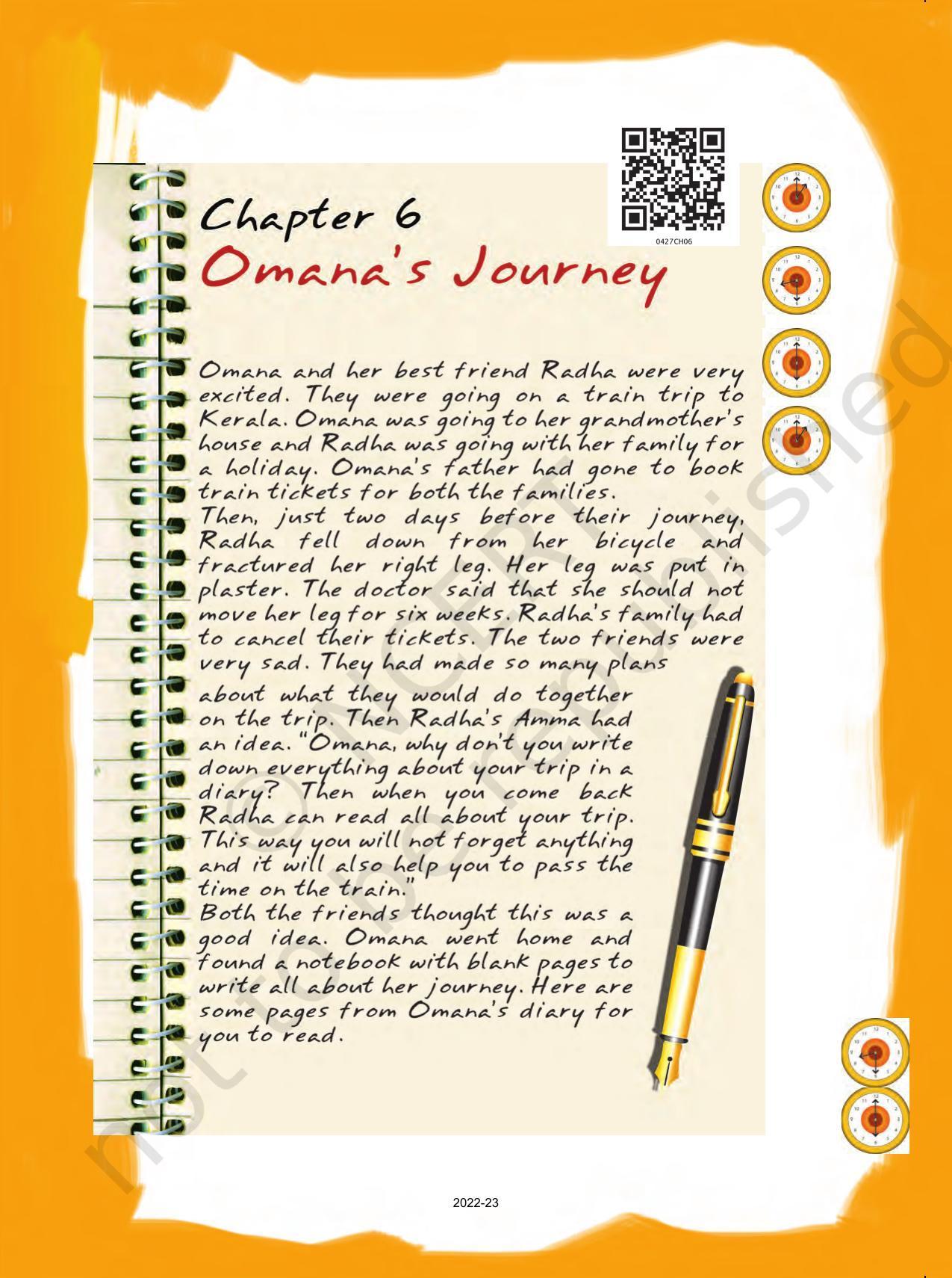NCERT Book for Class 4 EVS Chapter 6 Omana’s Journey - Page 1