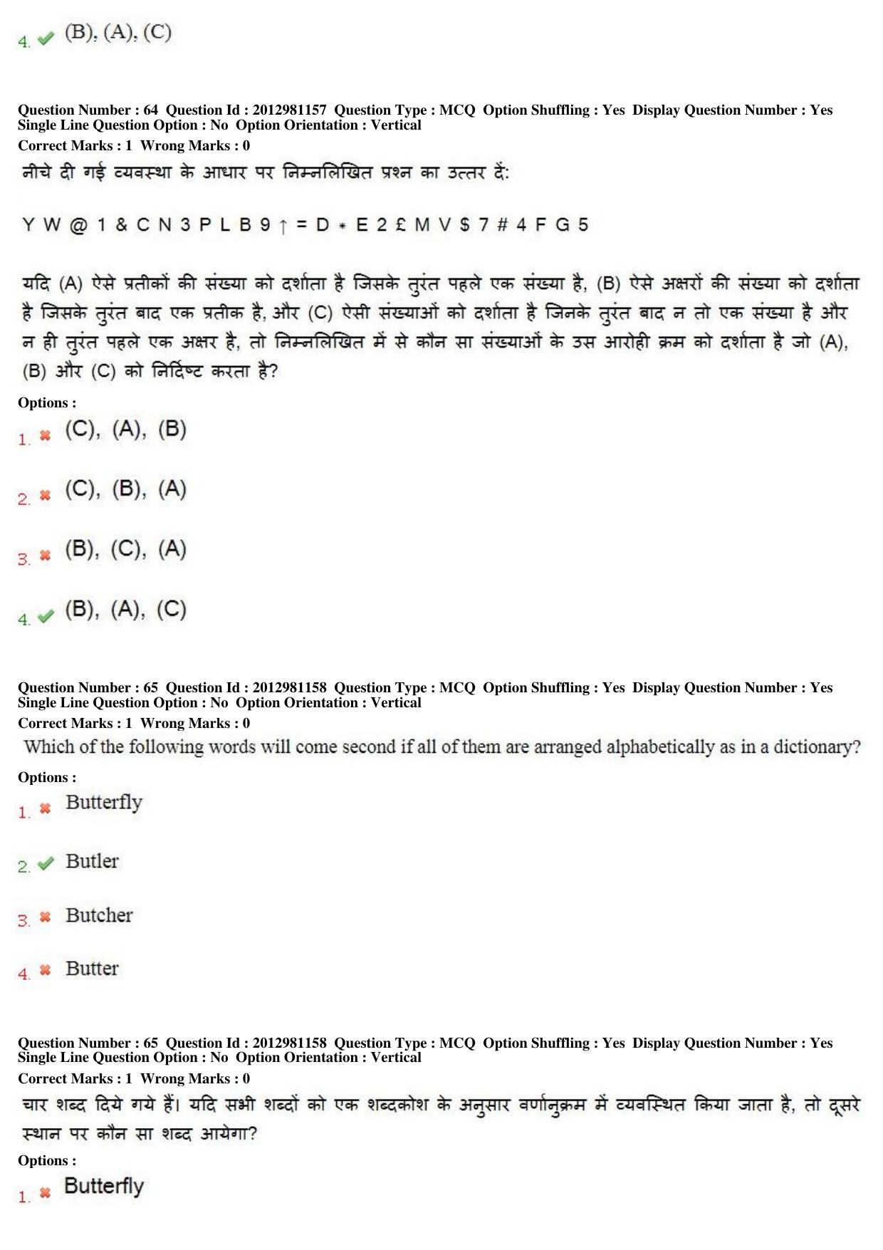 MP CPCT 23 Dec 2018 Scribe CPCT Question Paper Shift 2 - Page 46