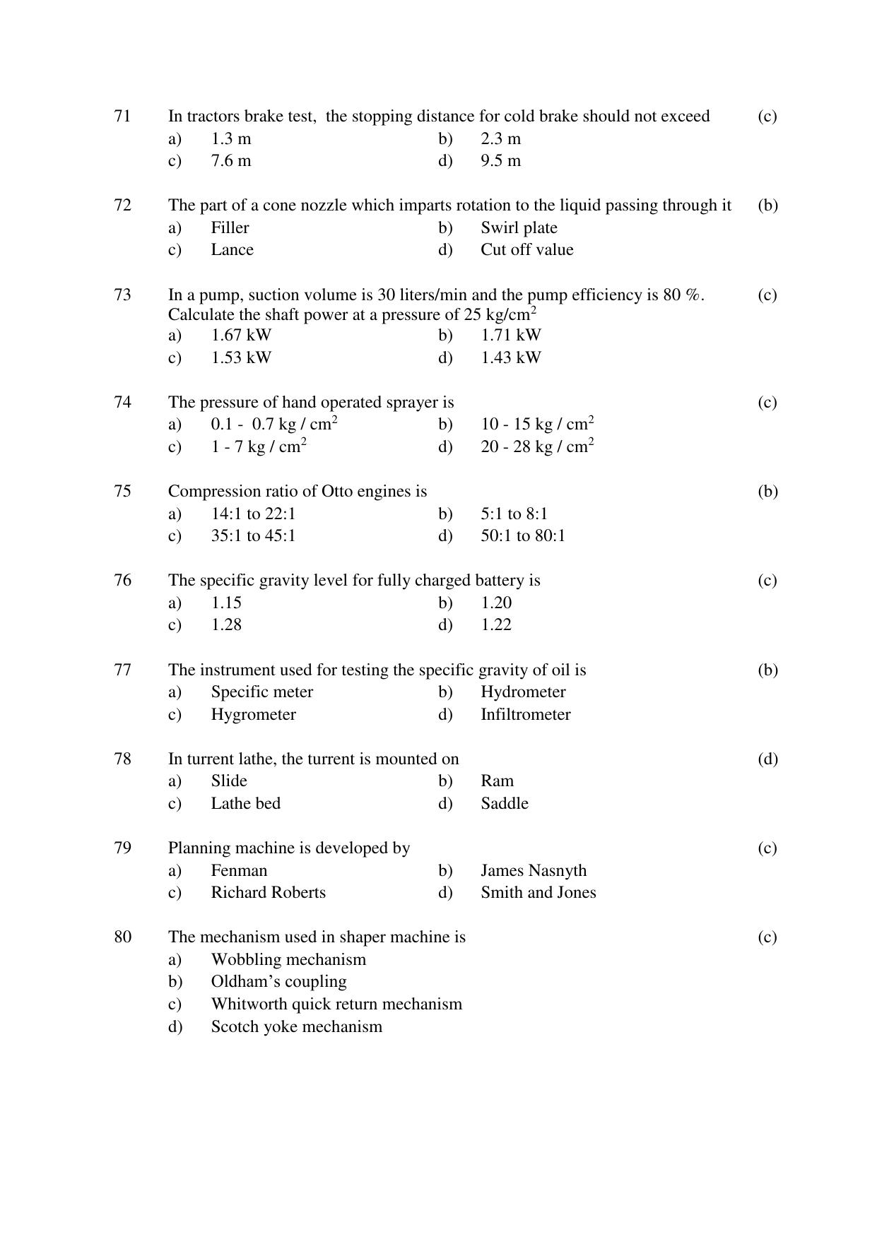 TS AGRICET 2021 AGRICULTURAL ENGINEERING PAPER WITH KEY - Page 8
